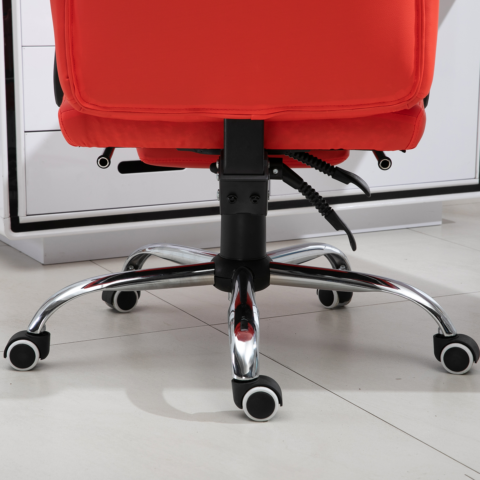 Executive Style Reclining Office Napping Chair PU Leather W