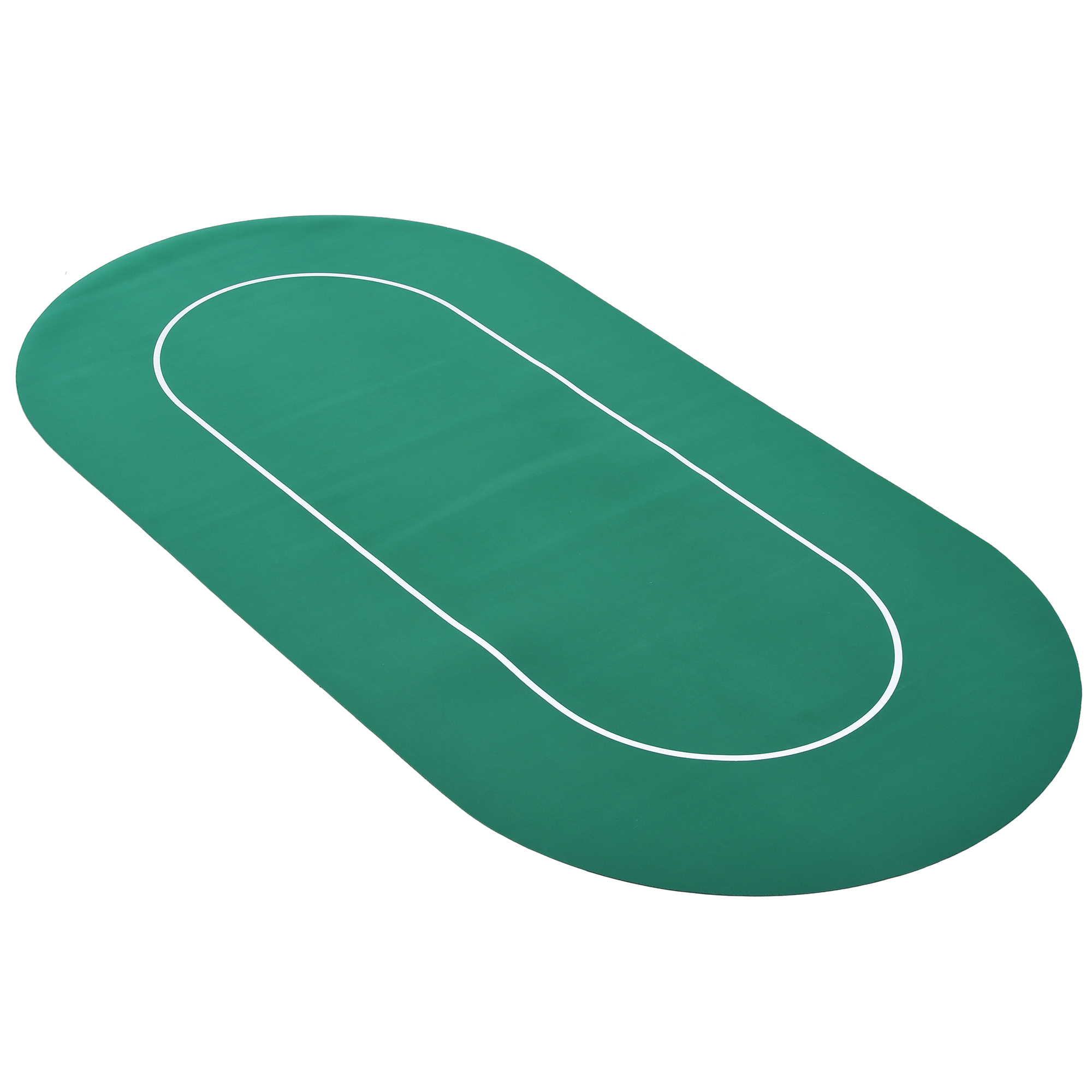 Soozier 71"x36" Rubber 8 Player Oval NonSlip Poker Table Top Mat With