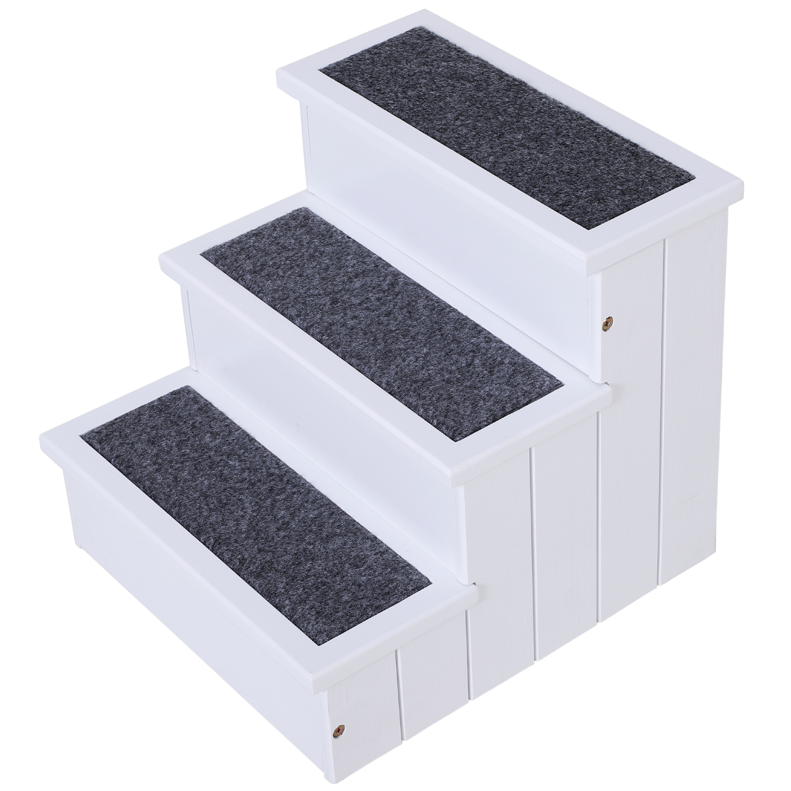 3 Step Wood Carpet Non Slip Pet Stairs Ramp for Cats and Small Dogs eBay