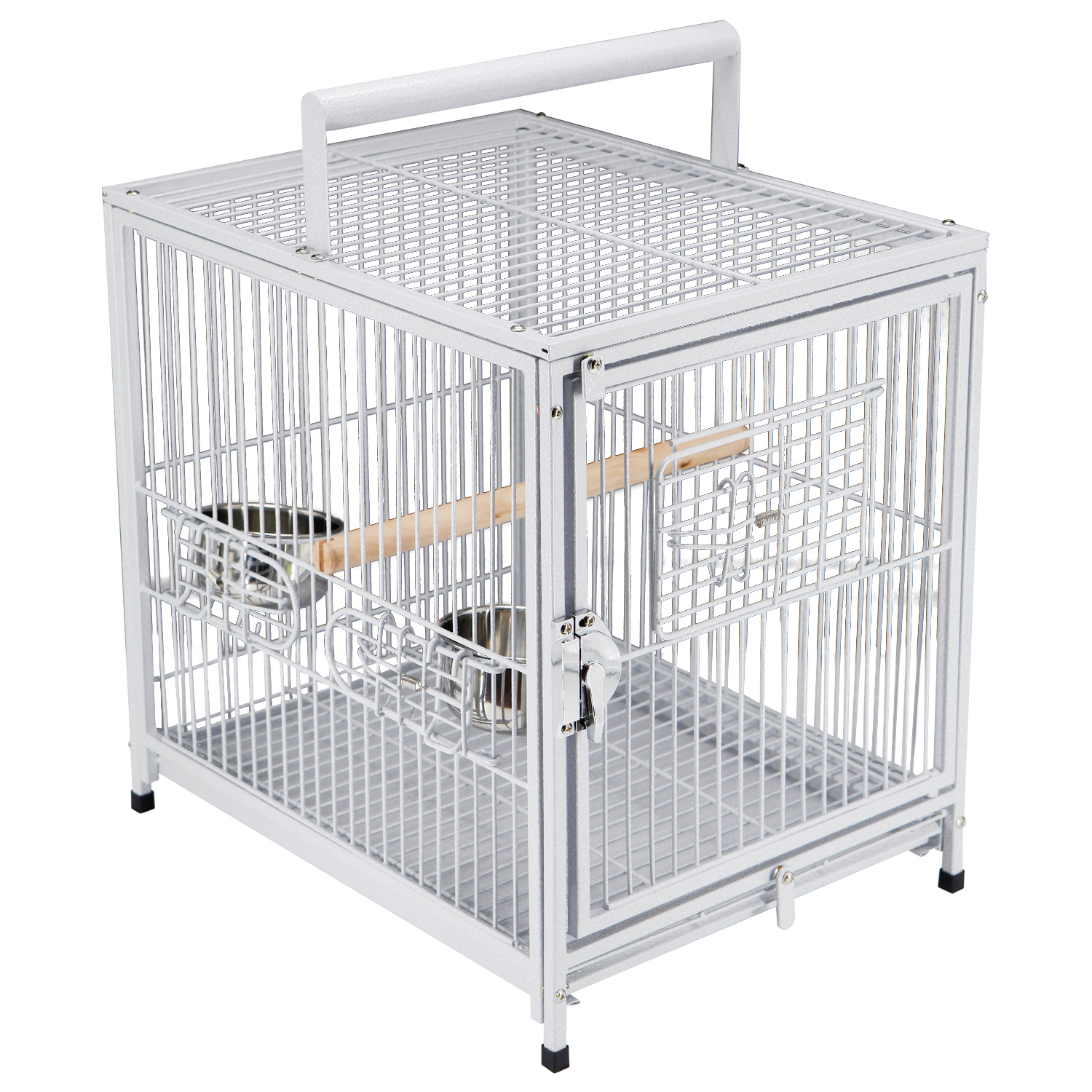 18"x 14" x 22" Portable Heavy Duty Bird Cage Parrot Carrier Metal w