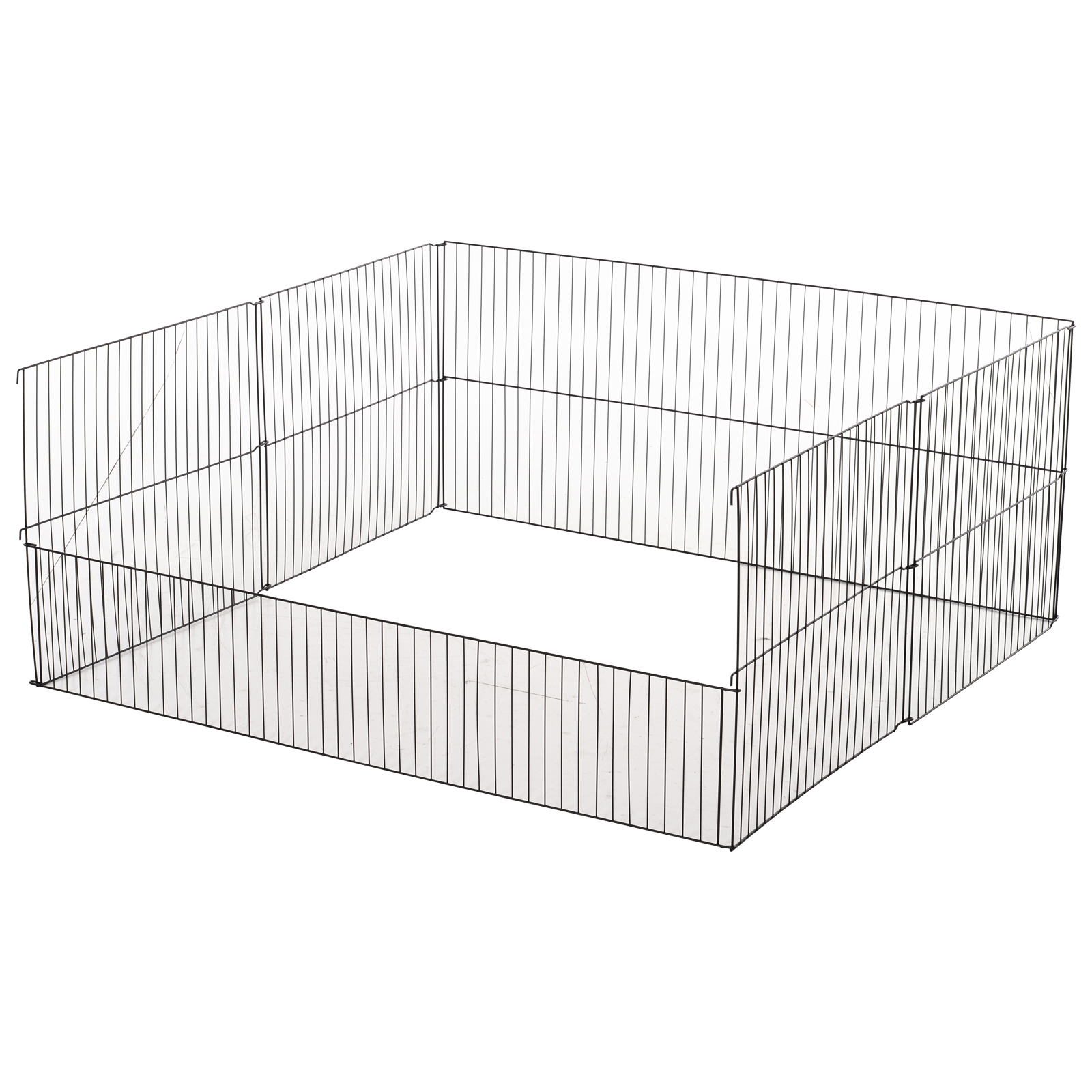 PawHut Rolling Metal Rabbit Small Animal Hutch Cage w/ Main House and