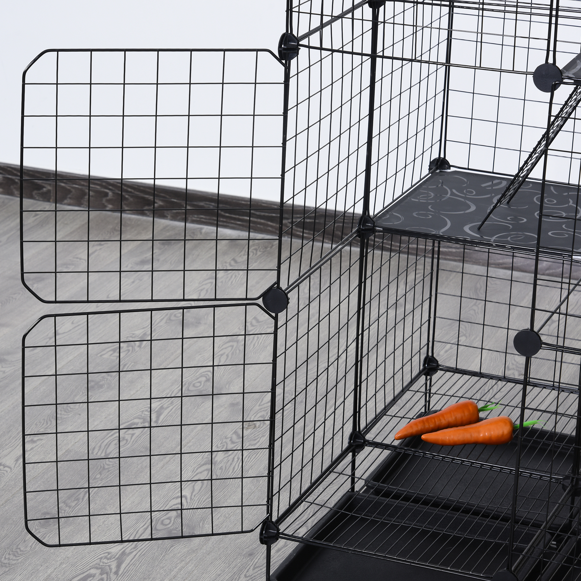 PawHut Pet Playpen Wire Rabbit Cage for Kitten Chinchillas & Small