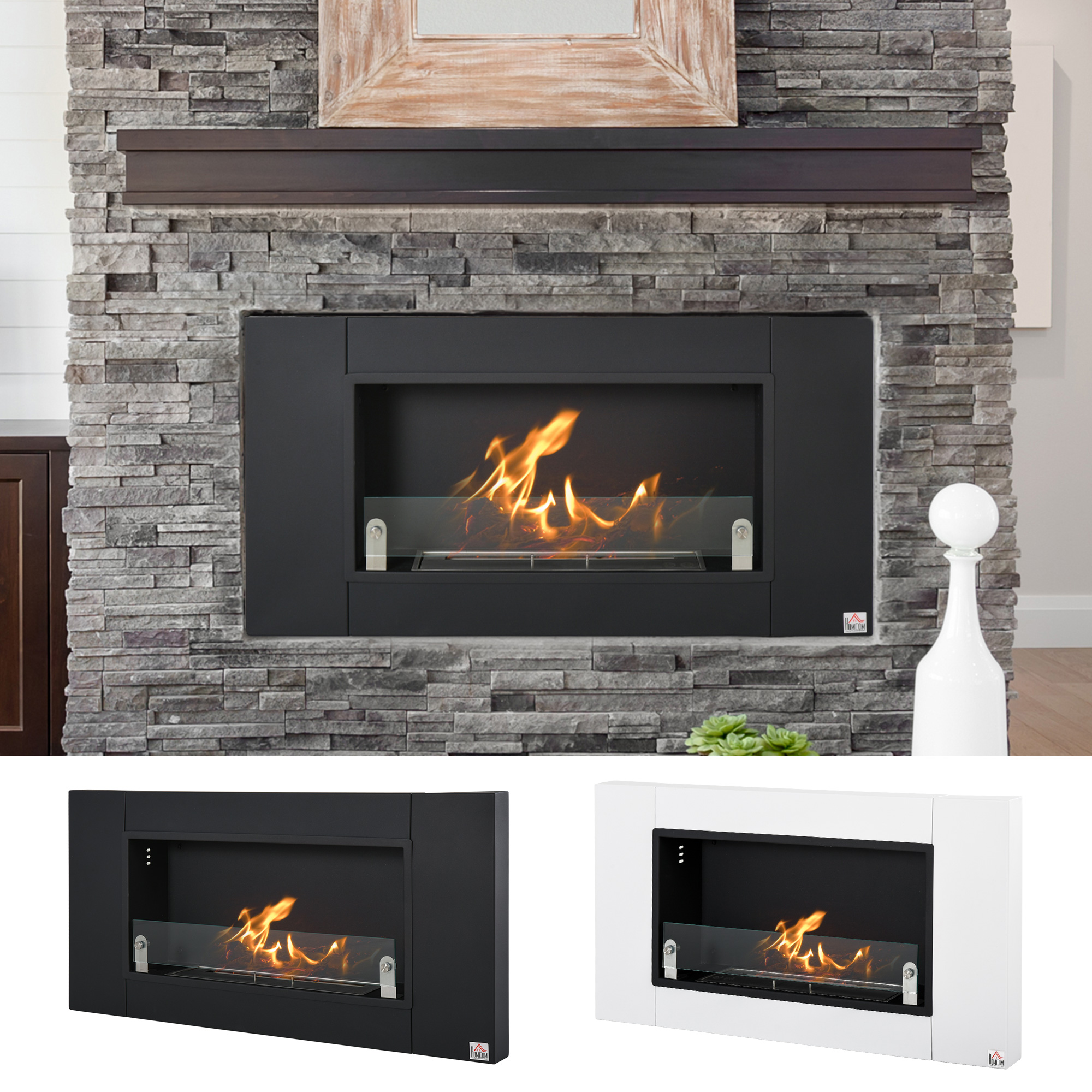 Freestanding Portable Glass Indoor Wall Heater with