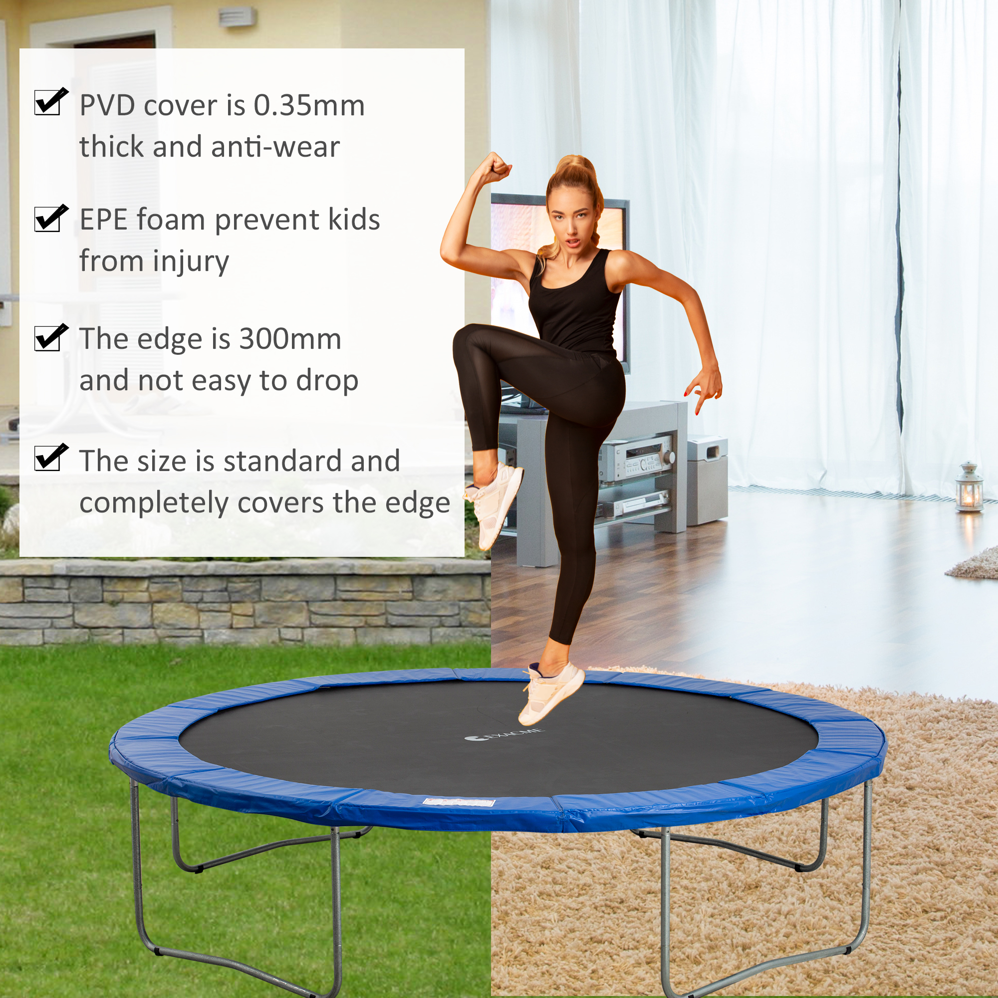 8FT 10FT 12FT 13FT TRAMPOLINE PAD THICK SURROUND FOAM PADDING PAD eBay