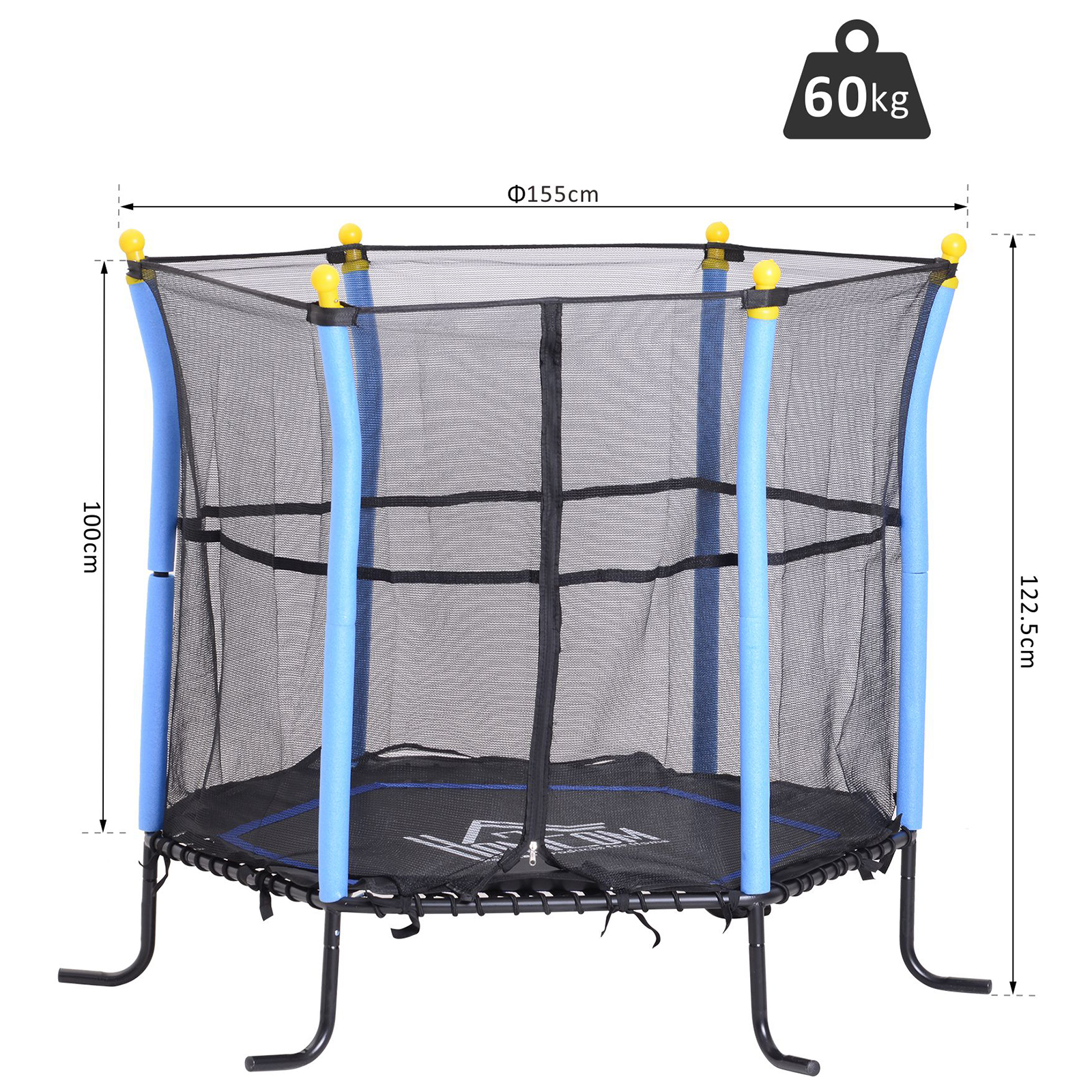 Children’s Mini Trampoline Safety Enclosure Net Adventure Bouncer eBay