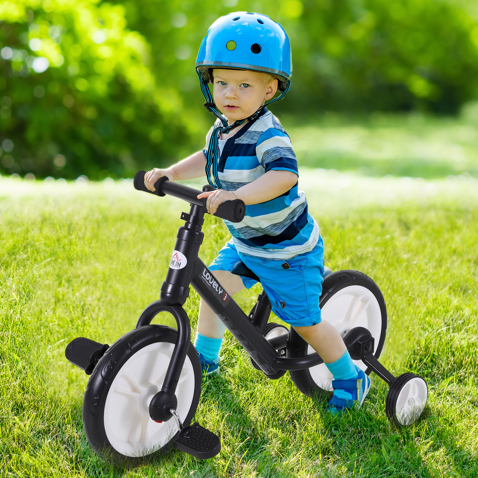 Kids Balance Training Bike Toy w/ Stabilizers Suitable For Child 2-5 ...
