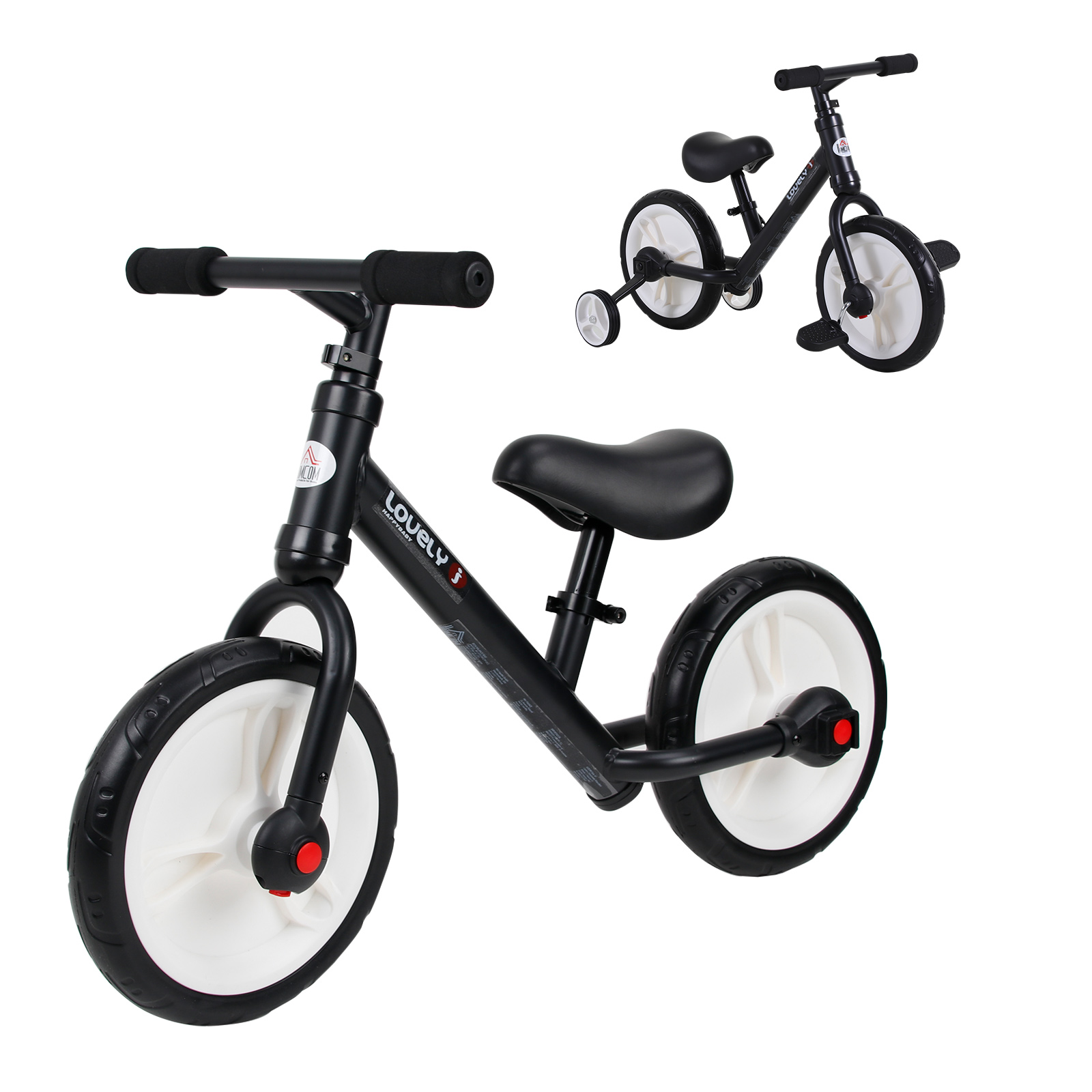 Kids Balance Training Bike Toy w/ Stabilizers Suitable For Child 25