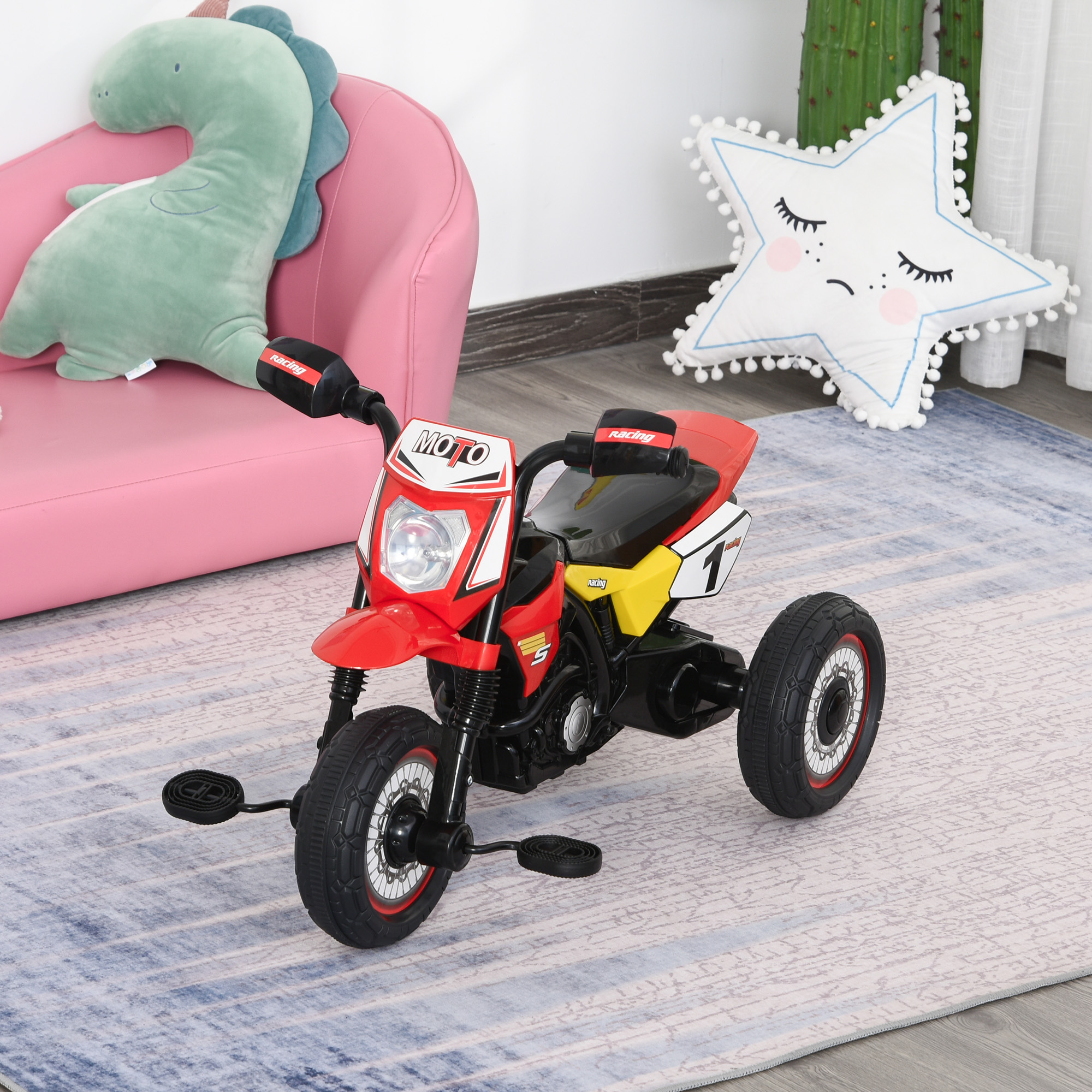 Toddler Pedal Tricycle RideOn Early Learning w/ Music Lights 1836