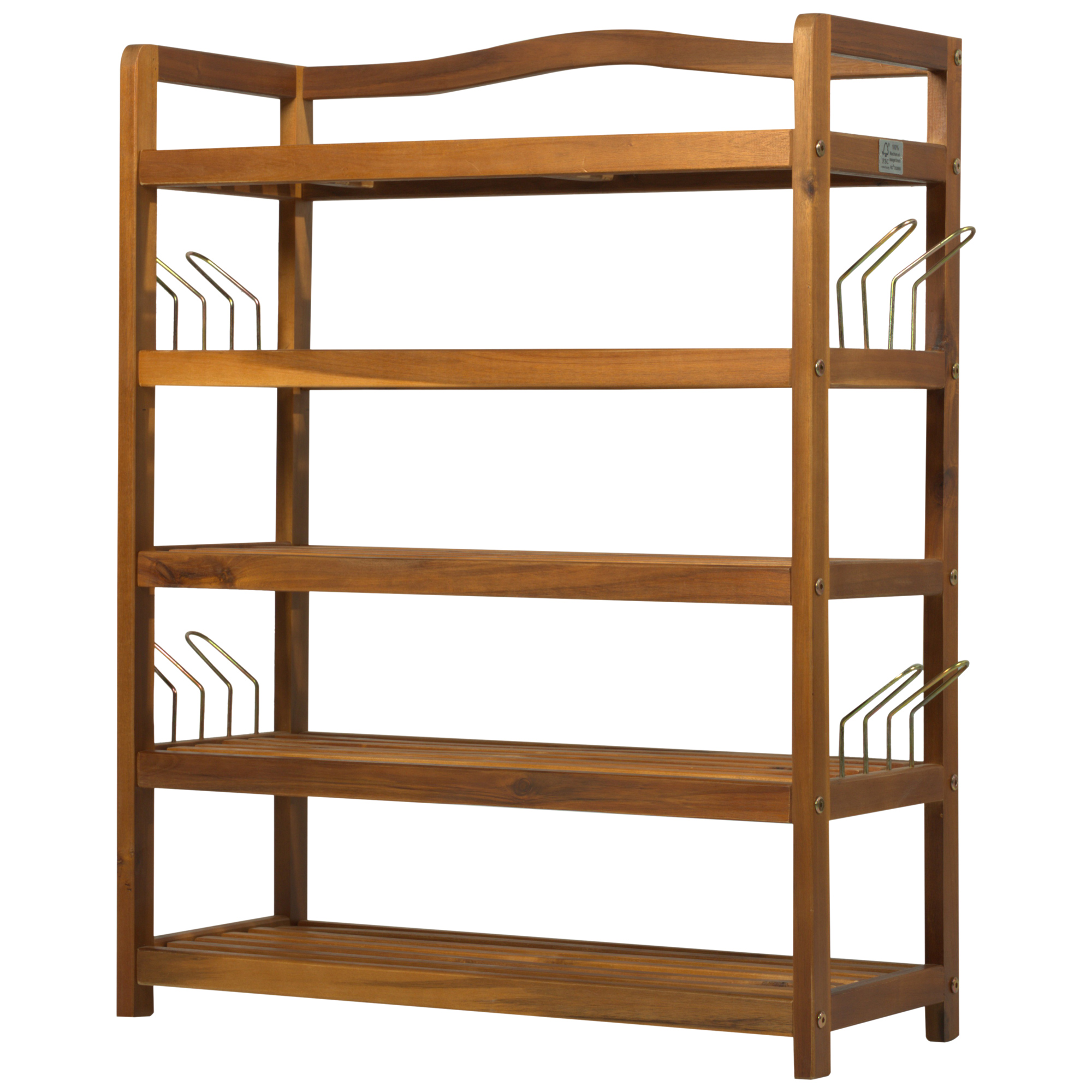 Zapato de Madera de 5 niveles estante almacenamiento estanterías