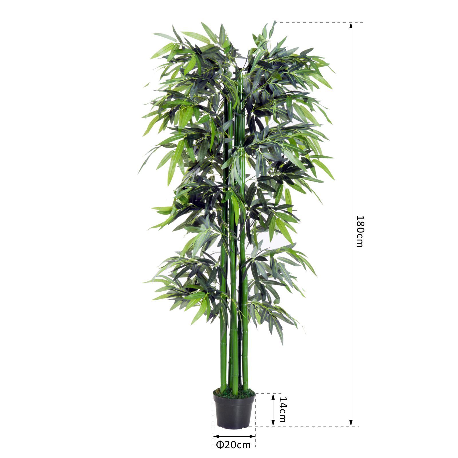 1.8M(6ft) Artificial Bamboo Tree Plant Decor Greenary In a Pot Home