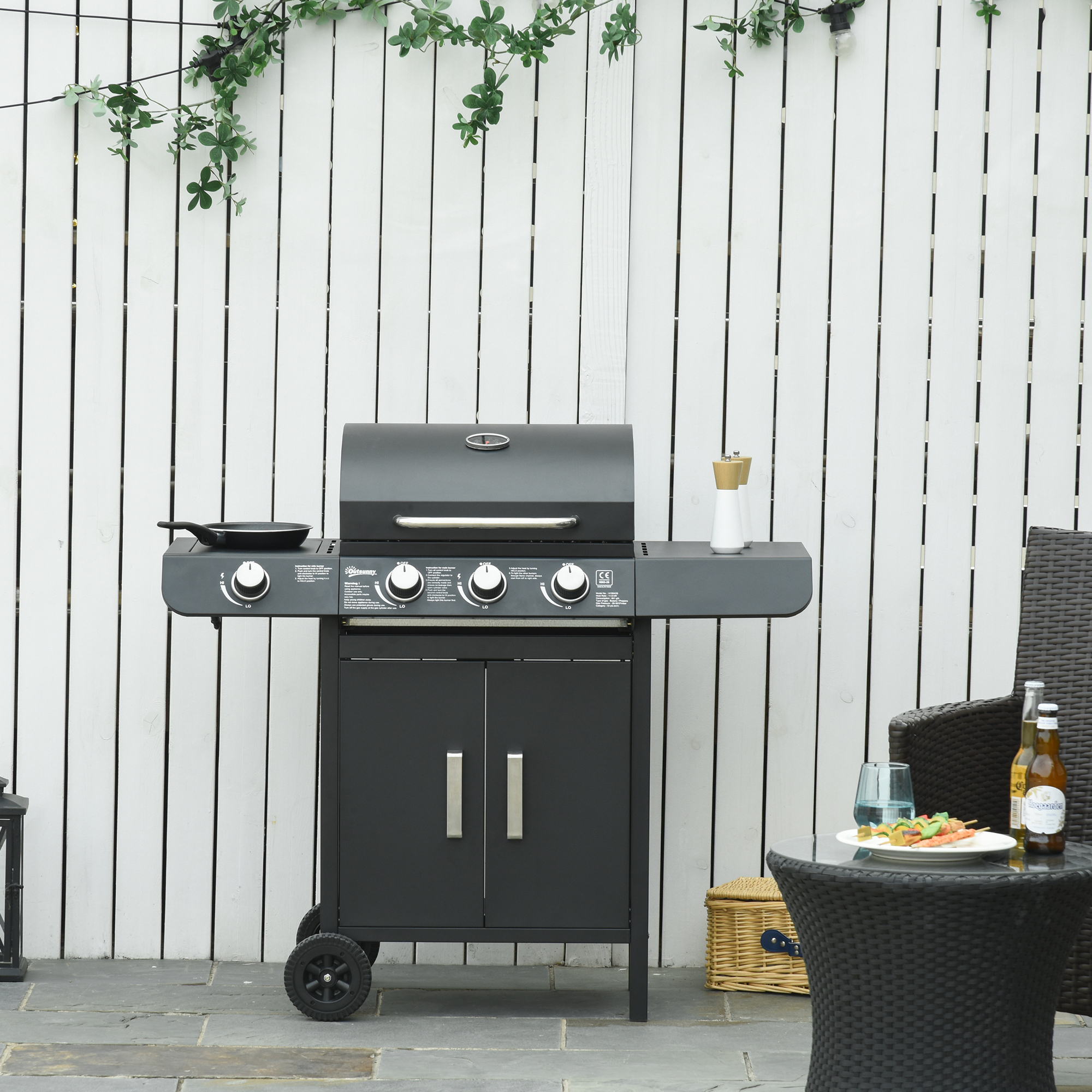 outsunny gas bbq