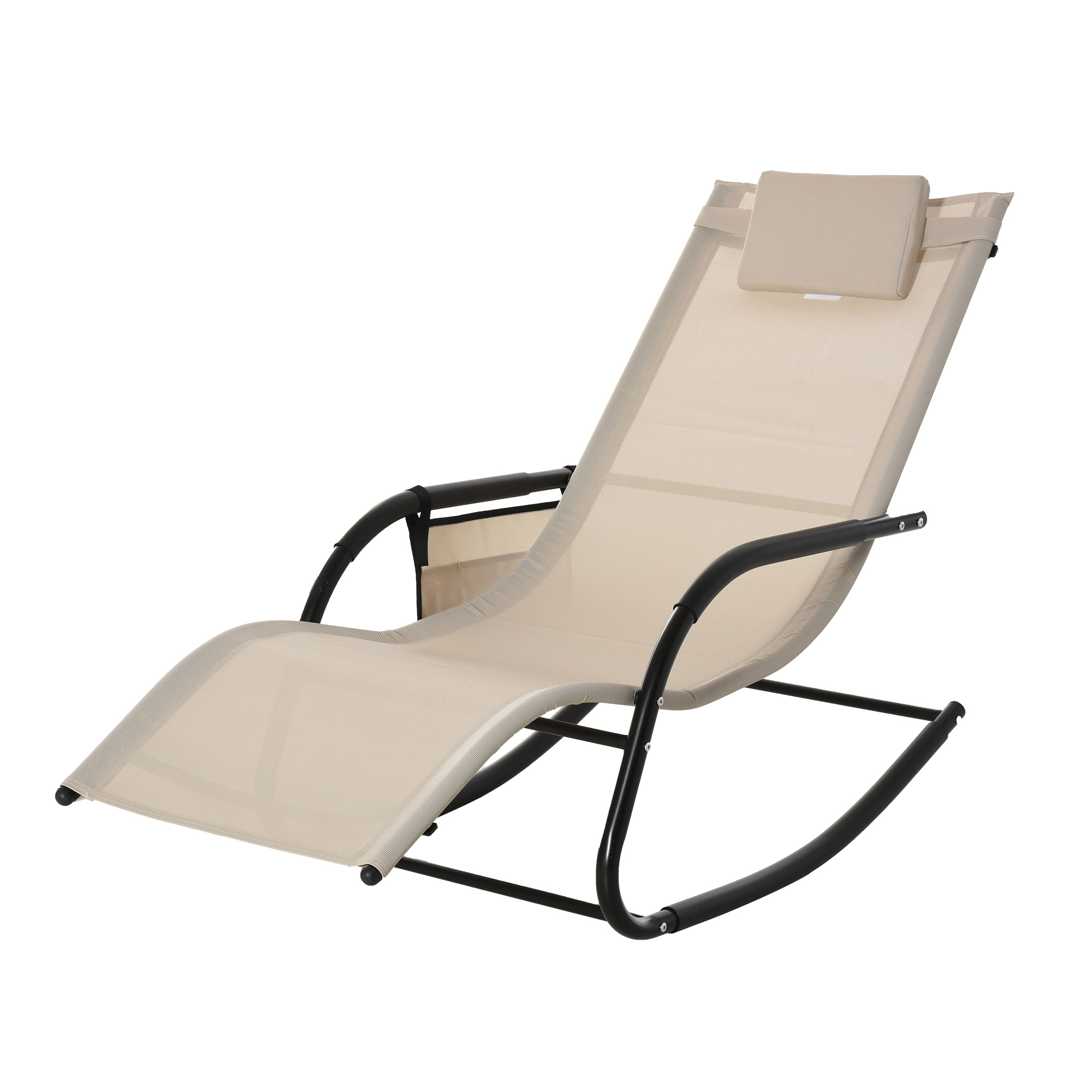 Textilene Rocking Chair Sun Lounger Recliner Indoor & Outdoor w