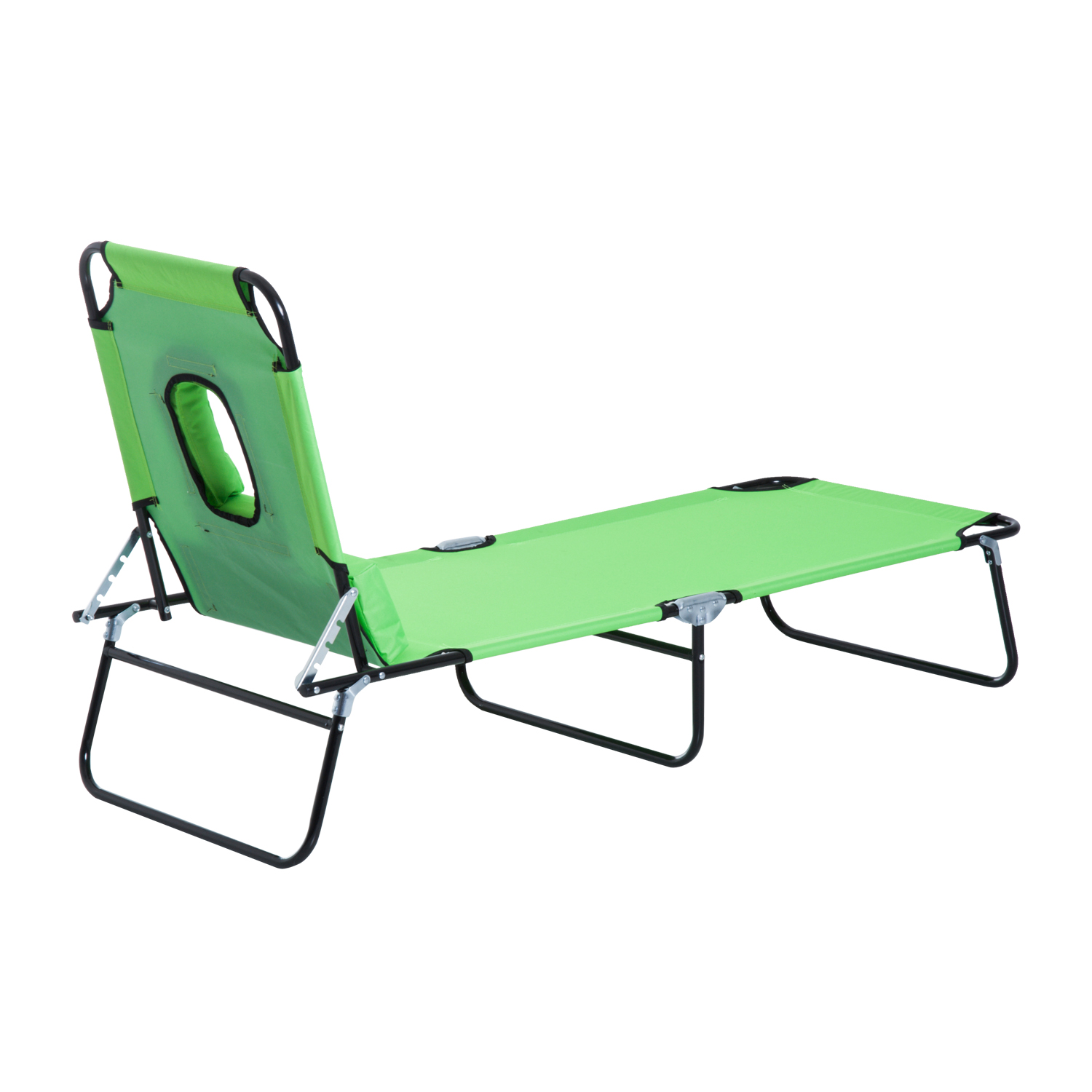 Sun Lounger Folding Recliner Chair Portable Reclining Garden Outdoor Seat Bed eBay