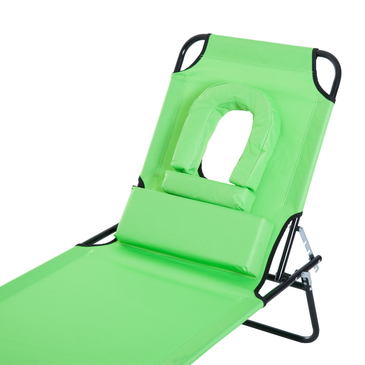 Sun Lounger Folding Recliner Chair Portable Reclining Garden Outdoor Seat Bed eBay