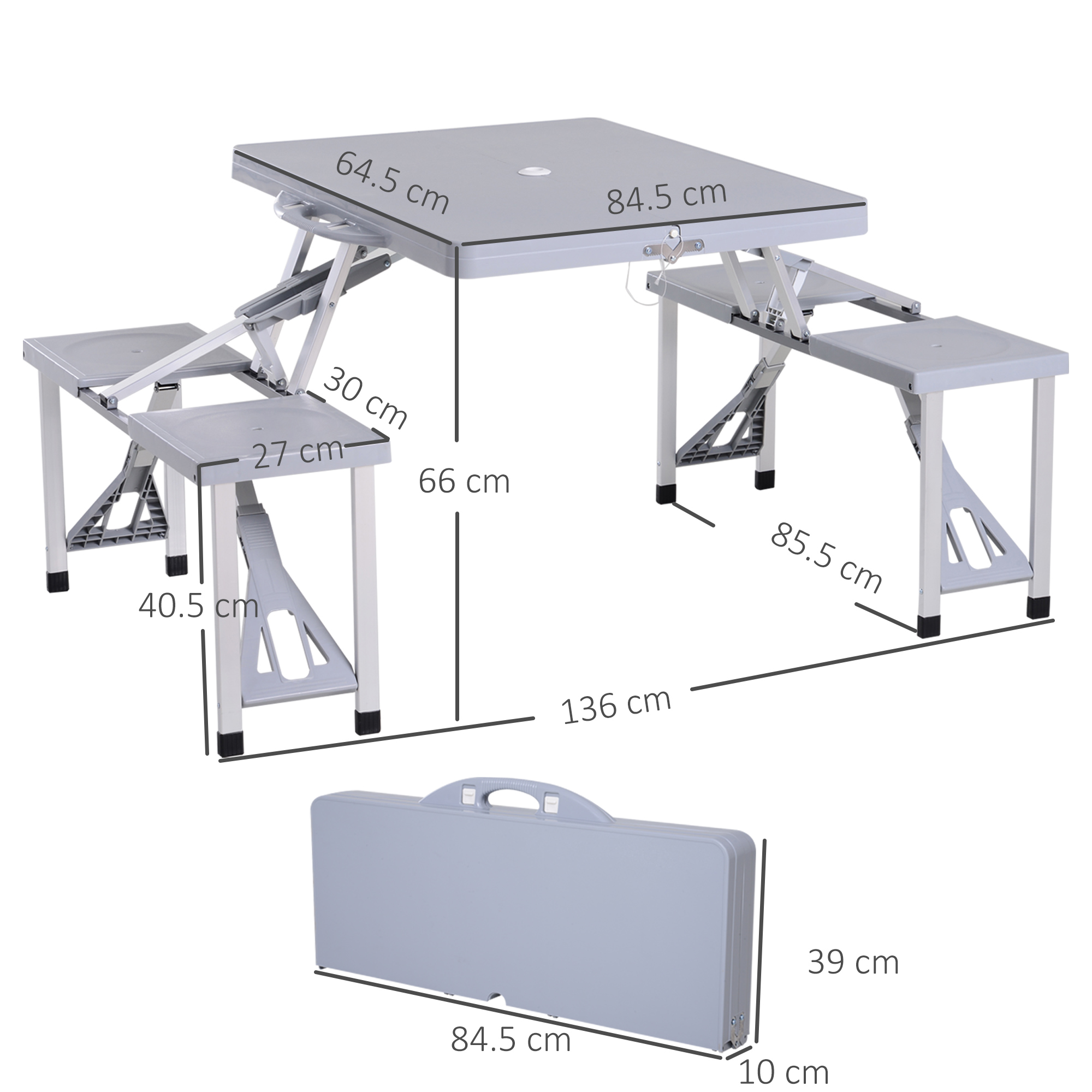 PORTABLE FOLDING CAMPING Picnic Table Party Outdoor Garden Chair Stools