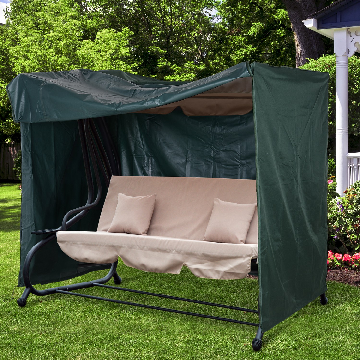 Outsunny 600d Oxford Patio Swing Chair Garden Furniture Cover 205l X124w X164hcm Ebay