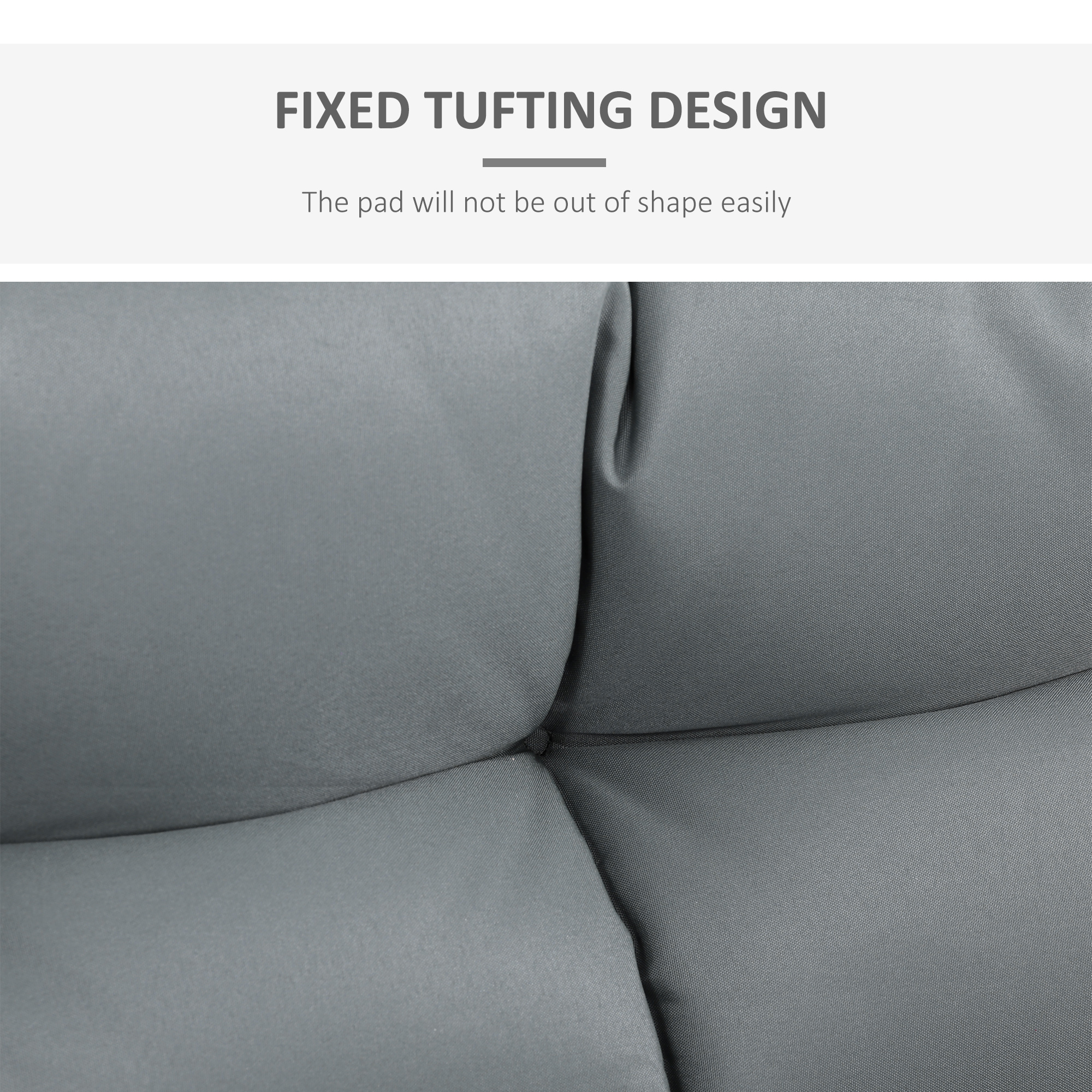 Outsunny 2Pcs Tufted Pallet Cushions Seat Pad Back Cushion Indoor