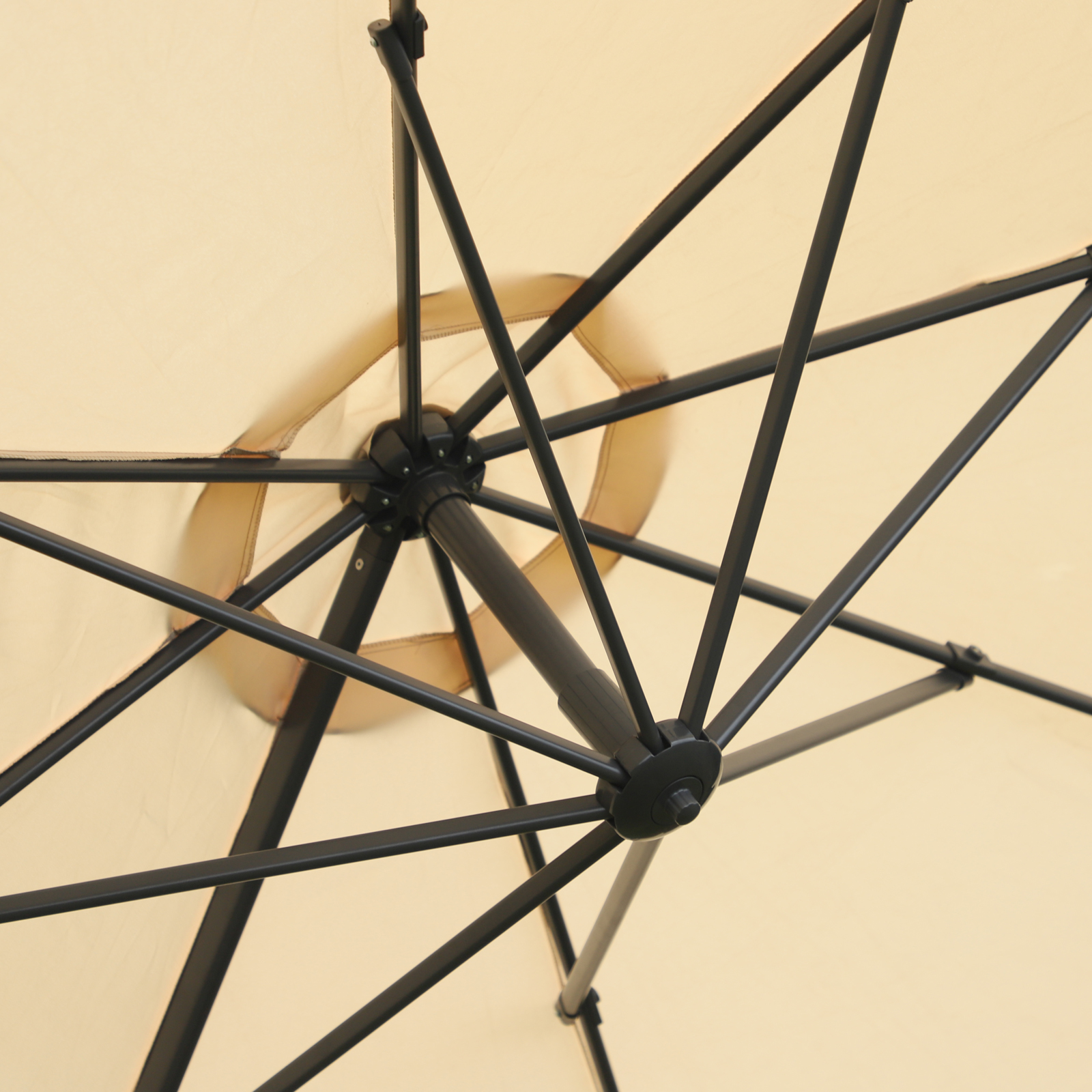 Outsunny 3M Offset Sun Parasol Cantilever Banana Umbrella Hanging 360