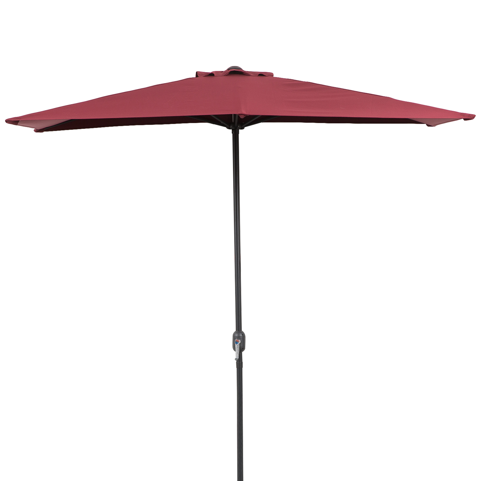 8/9/10 ft Half Round Parasol Umbrella Balcony Sun Shade Metal Polyester