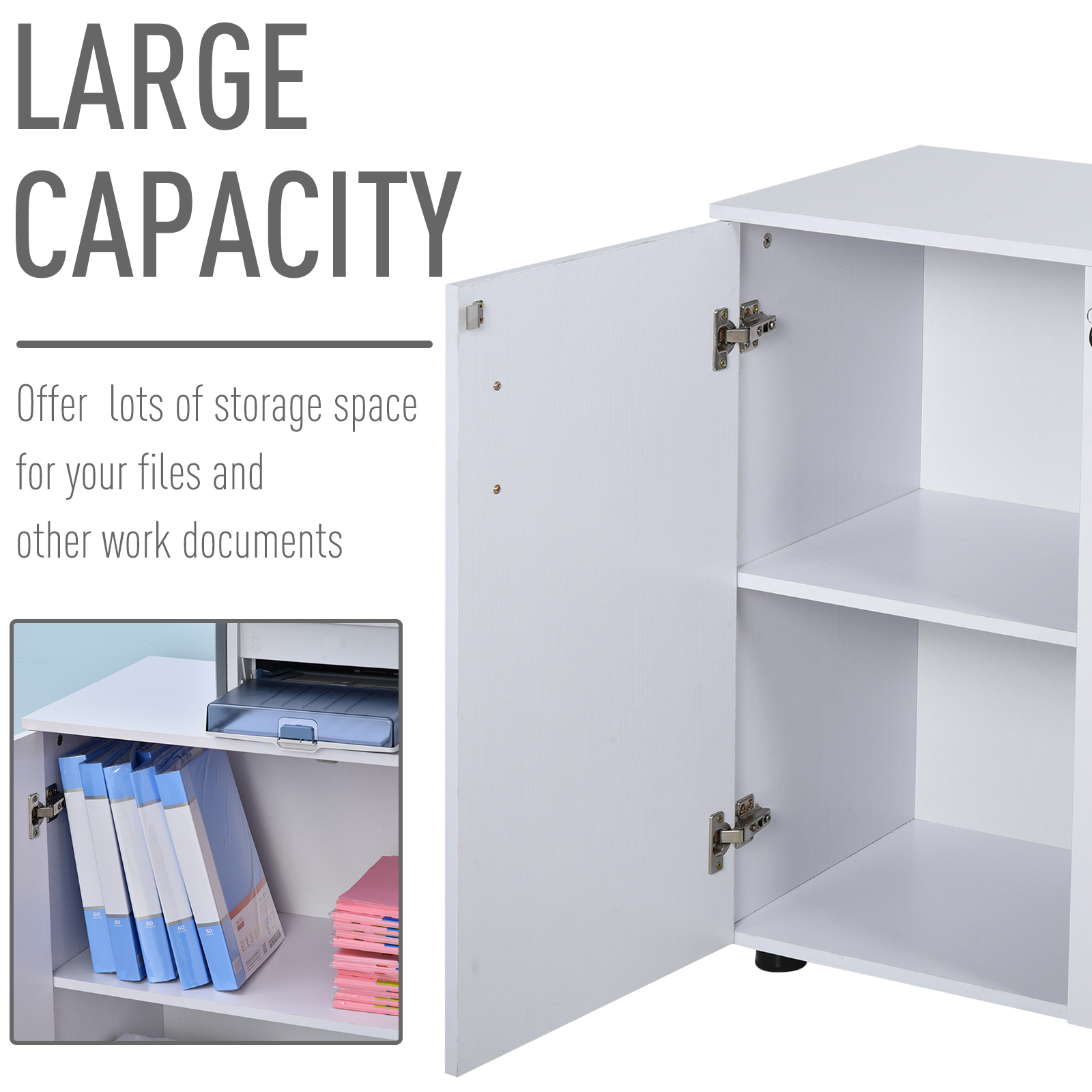 Filing Home Office File Storage Organizer with Keys, 2 Tier