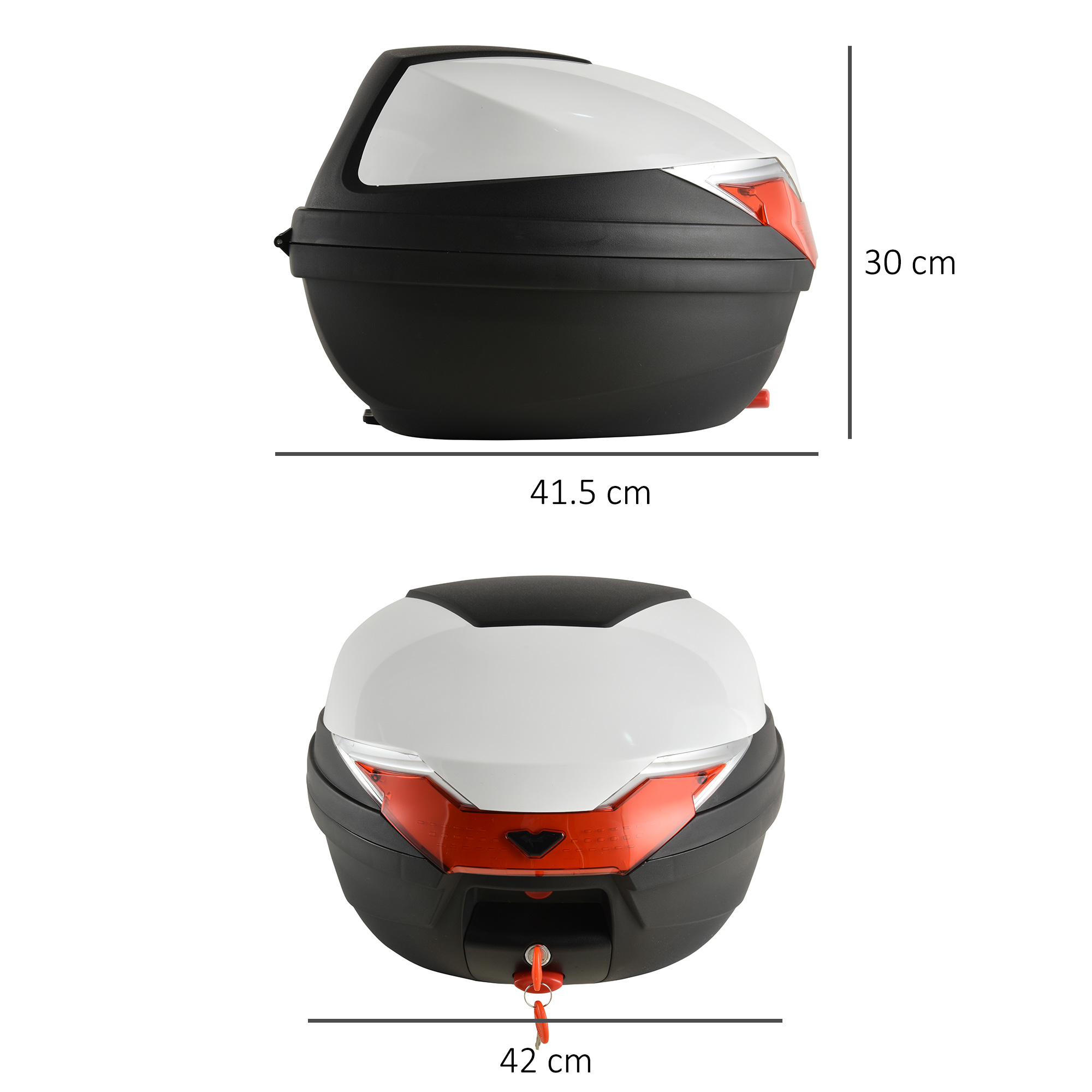 32L Motorcycle Tail box Helmet Top Case Motorbike Luggage Storage Trunk