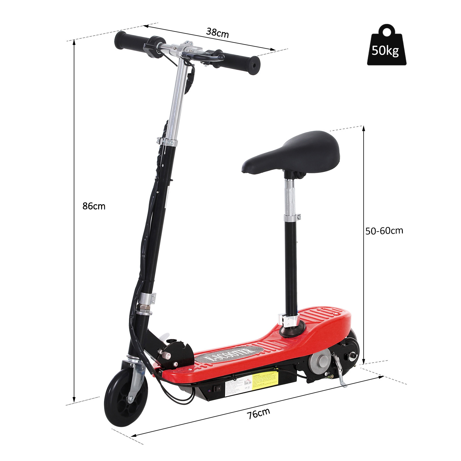 Kids Electric E Scooter Ride on Battery Children Toy Adjustable Seat 120W 500W - Picture 61 of 79