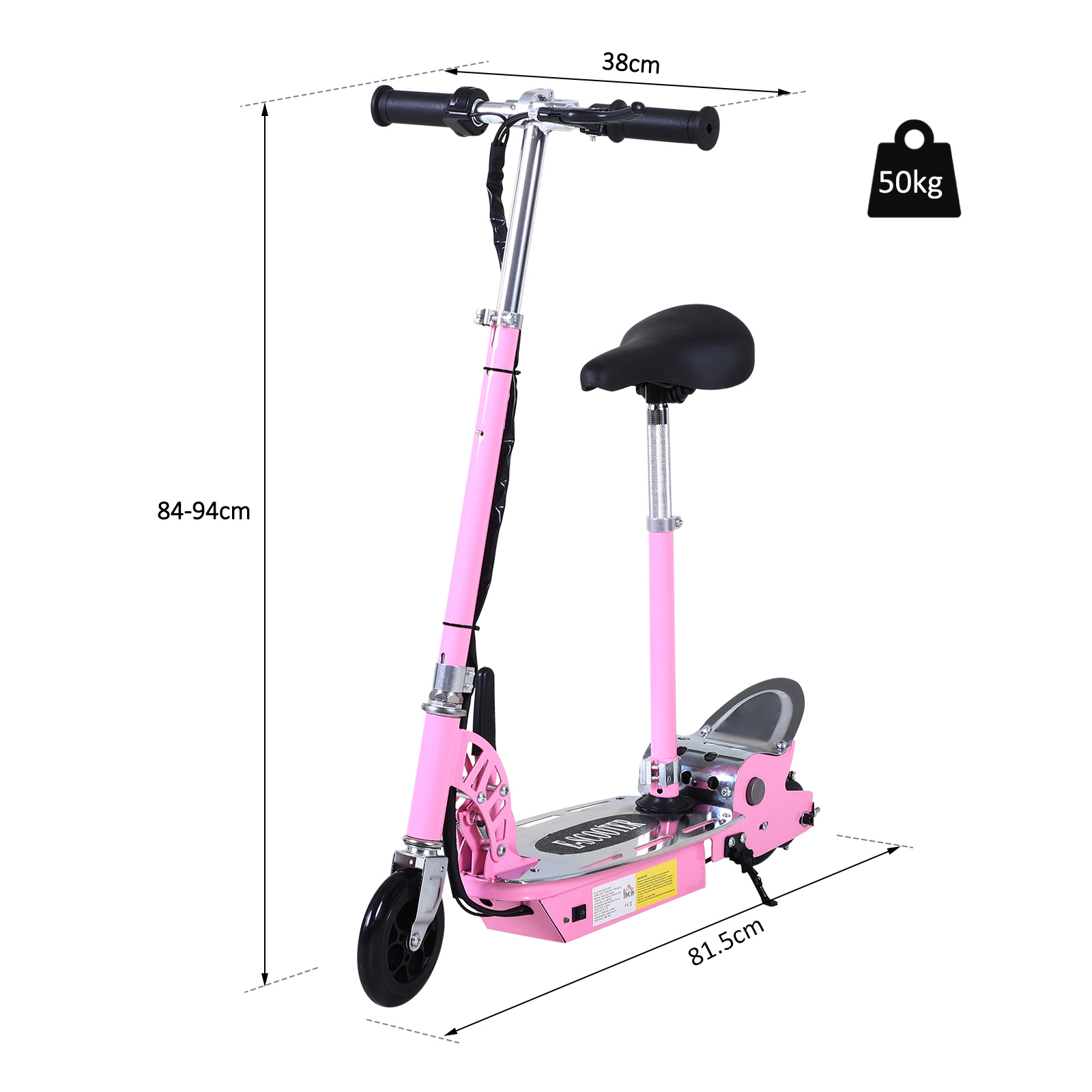 Kids Electric E Scooter Ride on Battery Children Toy Adjustable Seat 120W 500W - Picture 37 of 79
