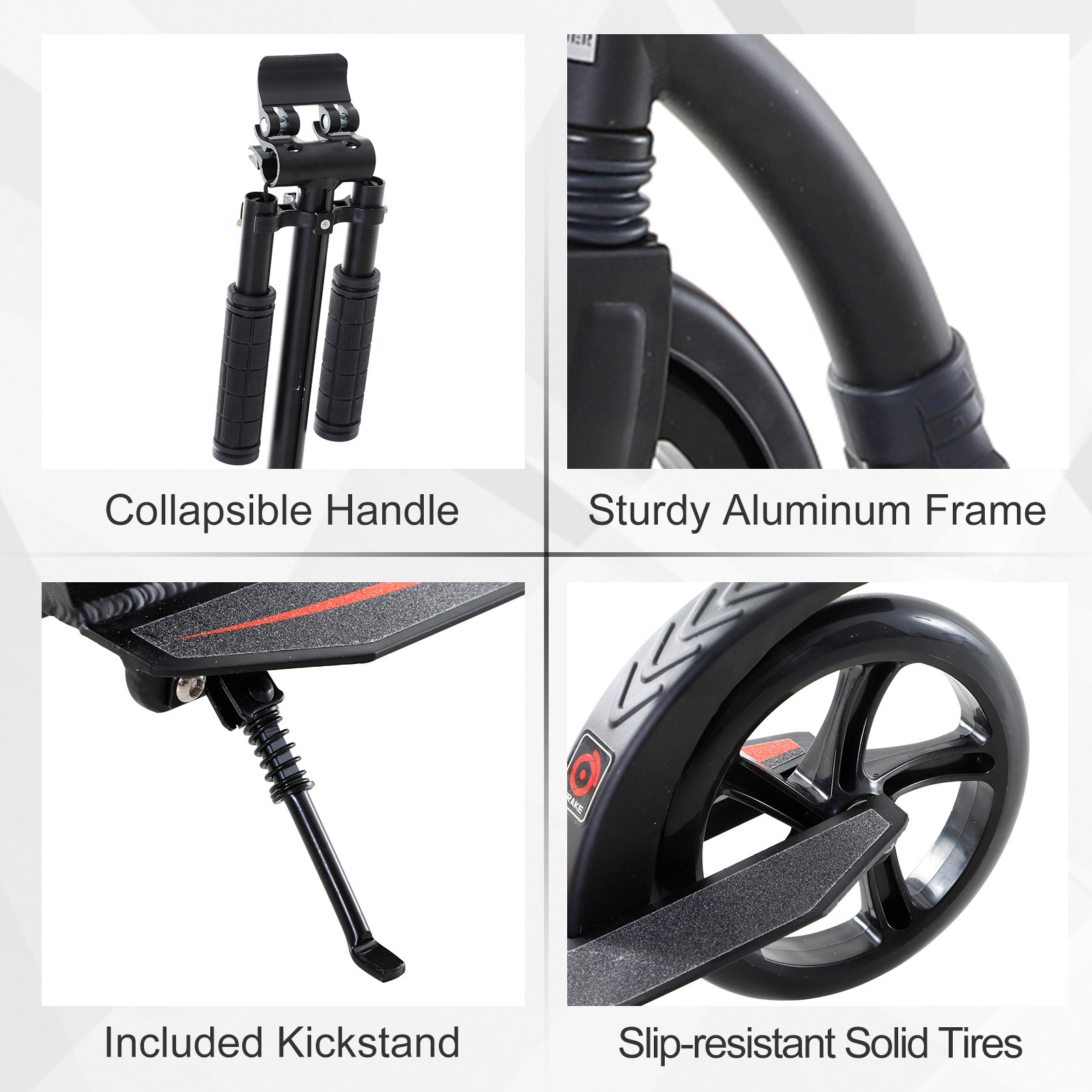 Teens Adult Kick Scooter Foldable Adjust Aluminum Ride On Toy For 14 ...