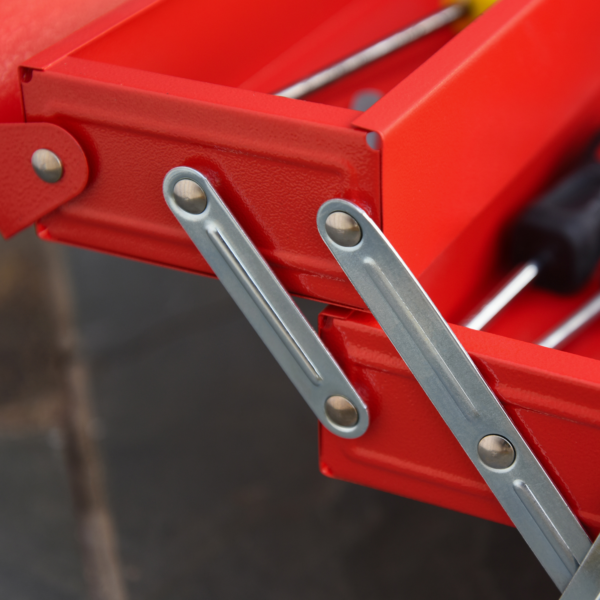 Portable 5 Tray Cantilever Metal Tool Box Steel Tool Chest Cabinet Red 