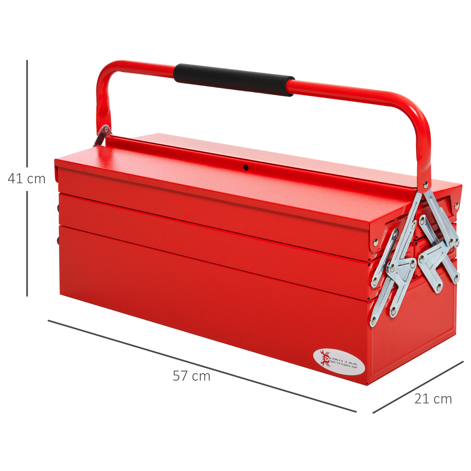 Portable 5Tray Cantilever Metal Tool Box Steel Tool Chest