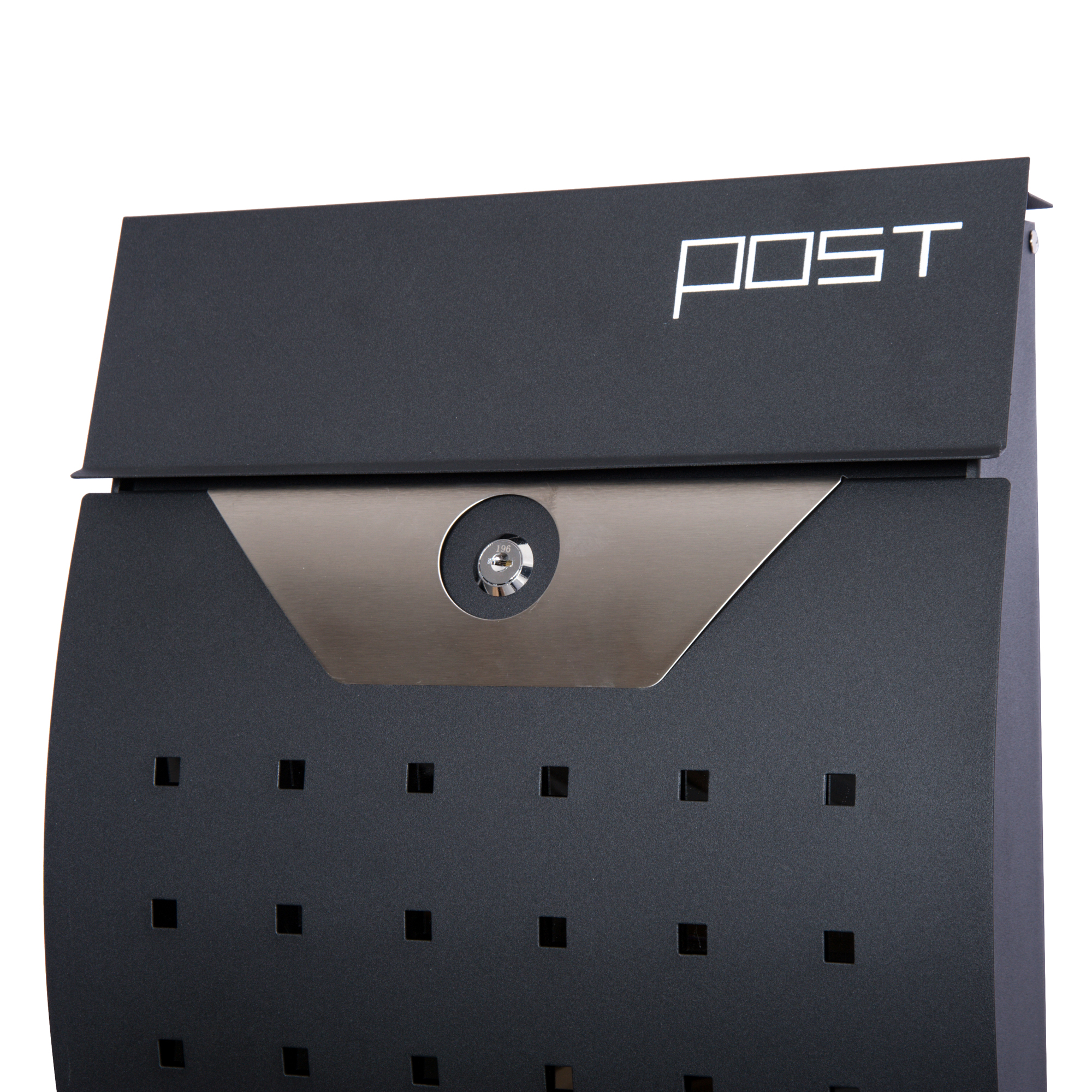 Lockable Mail Box Post Letter Wallmounted Newspaper Slot Steel