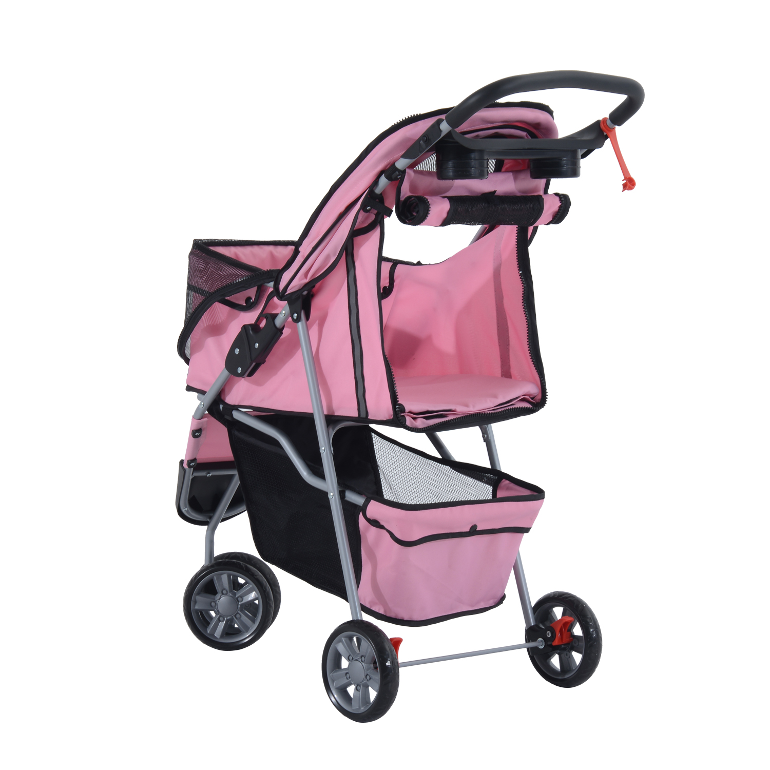 Pet Travel Stroller Cat Dog Pushchair Puppy Jogger Carrier Three Wheels