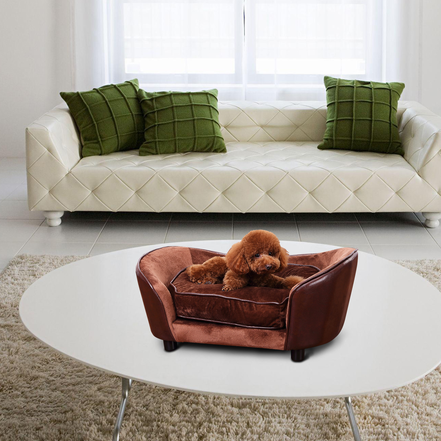 Details About 2 Size Pet Sofa Chair Dog Puppy Cat Kitten Soft Couch Bed Mat Cushion Home House