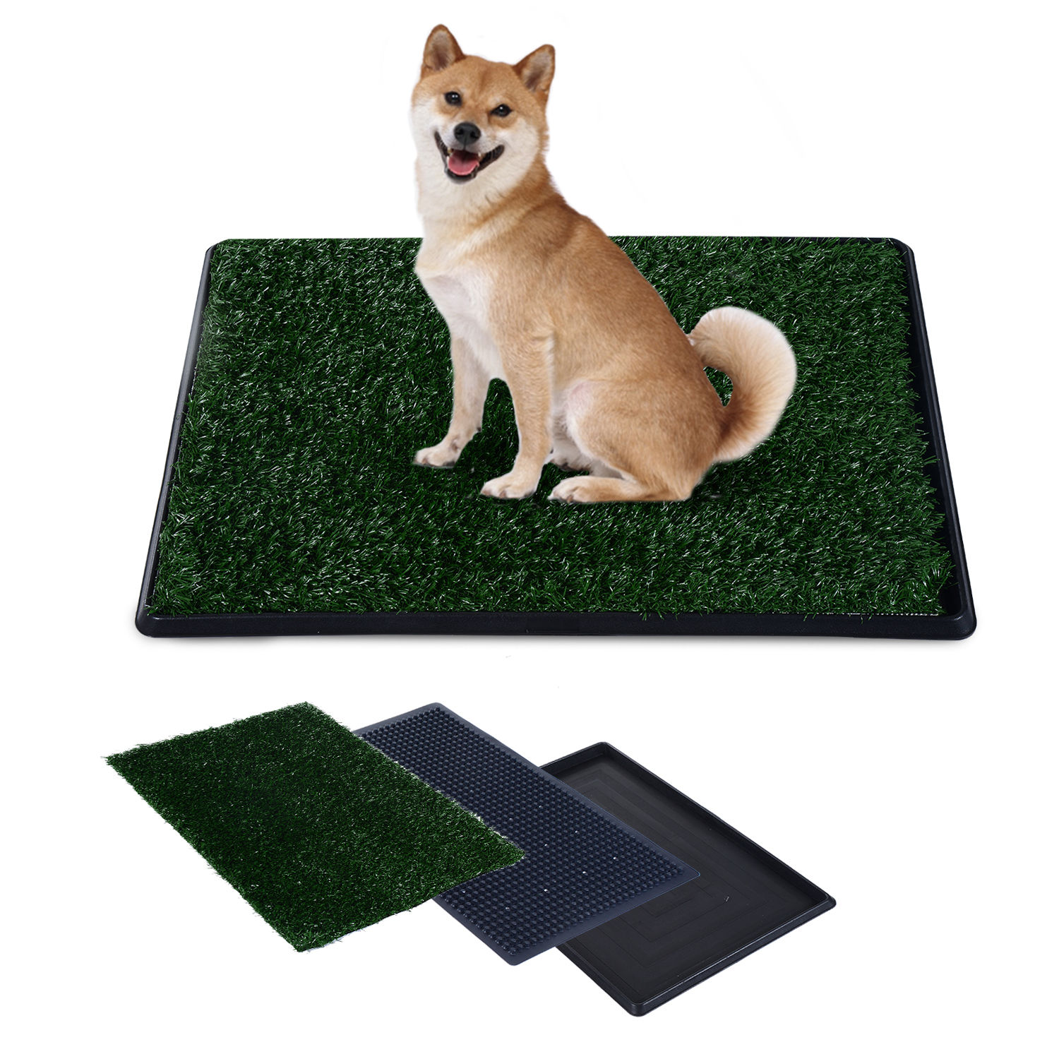 Large Dog Toilet Mat Indoor Potty Puppy Trainer Grass Litter Tray Pad Restroom eBay