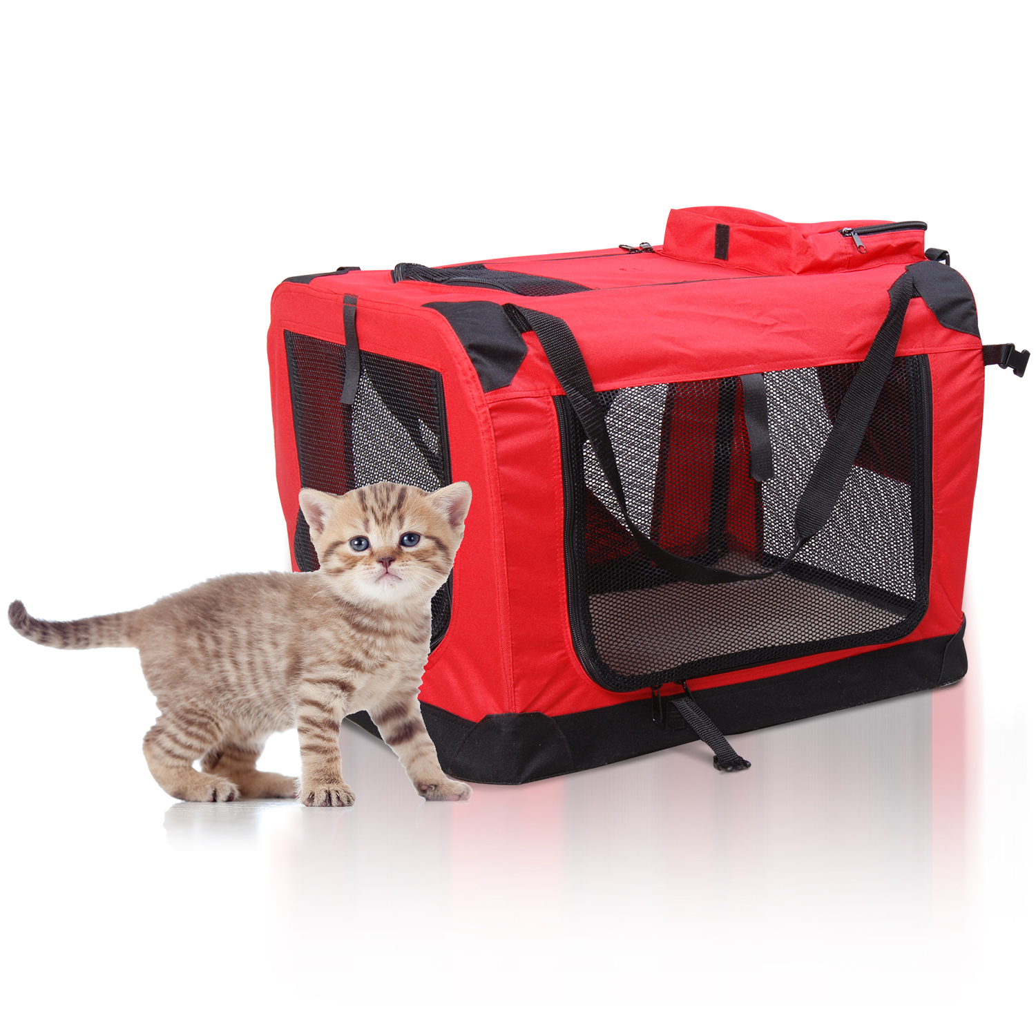 Dog Pet Puppy Fabric Portable Carrier Crate Kennel Bag Cage Fold Travel M L XL eBay