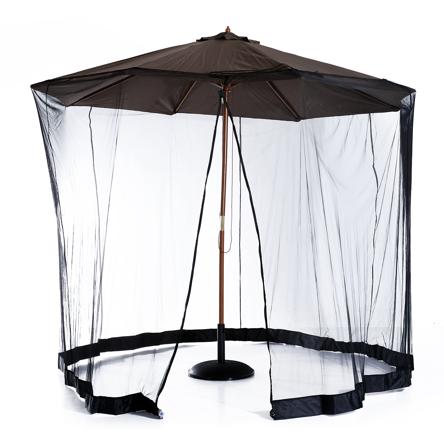 Outsunny 2.3m Garden Umbrella Parasol Table Net Cover Screen Bug