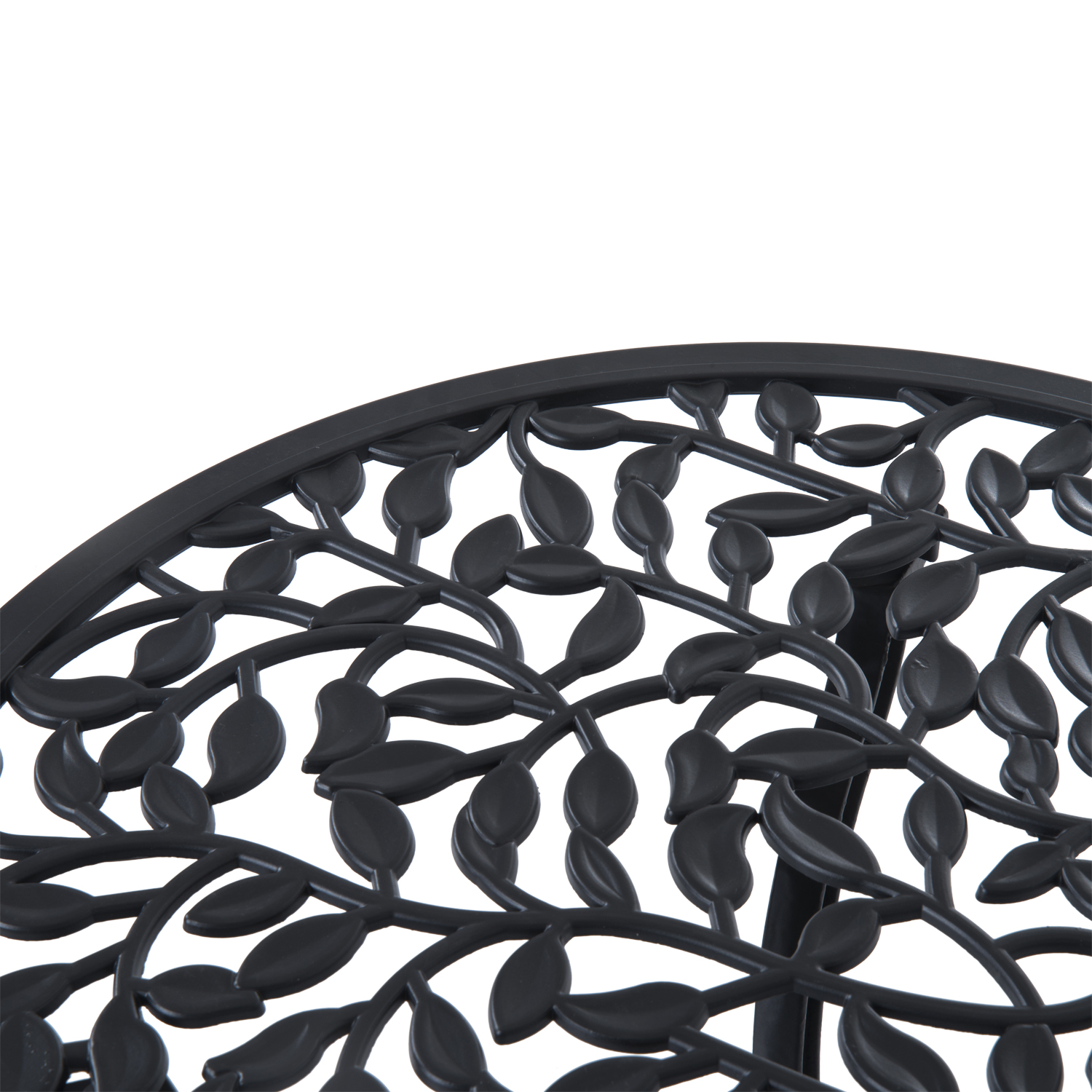 3 Pcs Cast Aluminum Bistro Set Garden Furniture Dining Table Chair