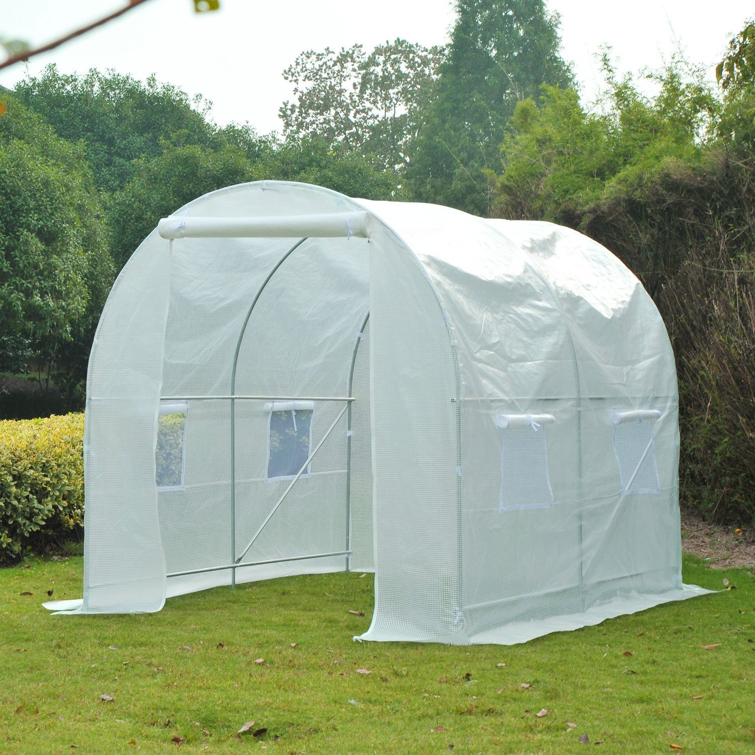 Outsunny 2.5x2x2m Walkin Greenhouse Polytunnel Galvanized Plants Grow