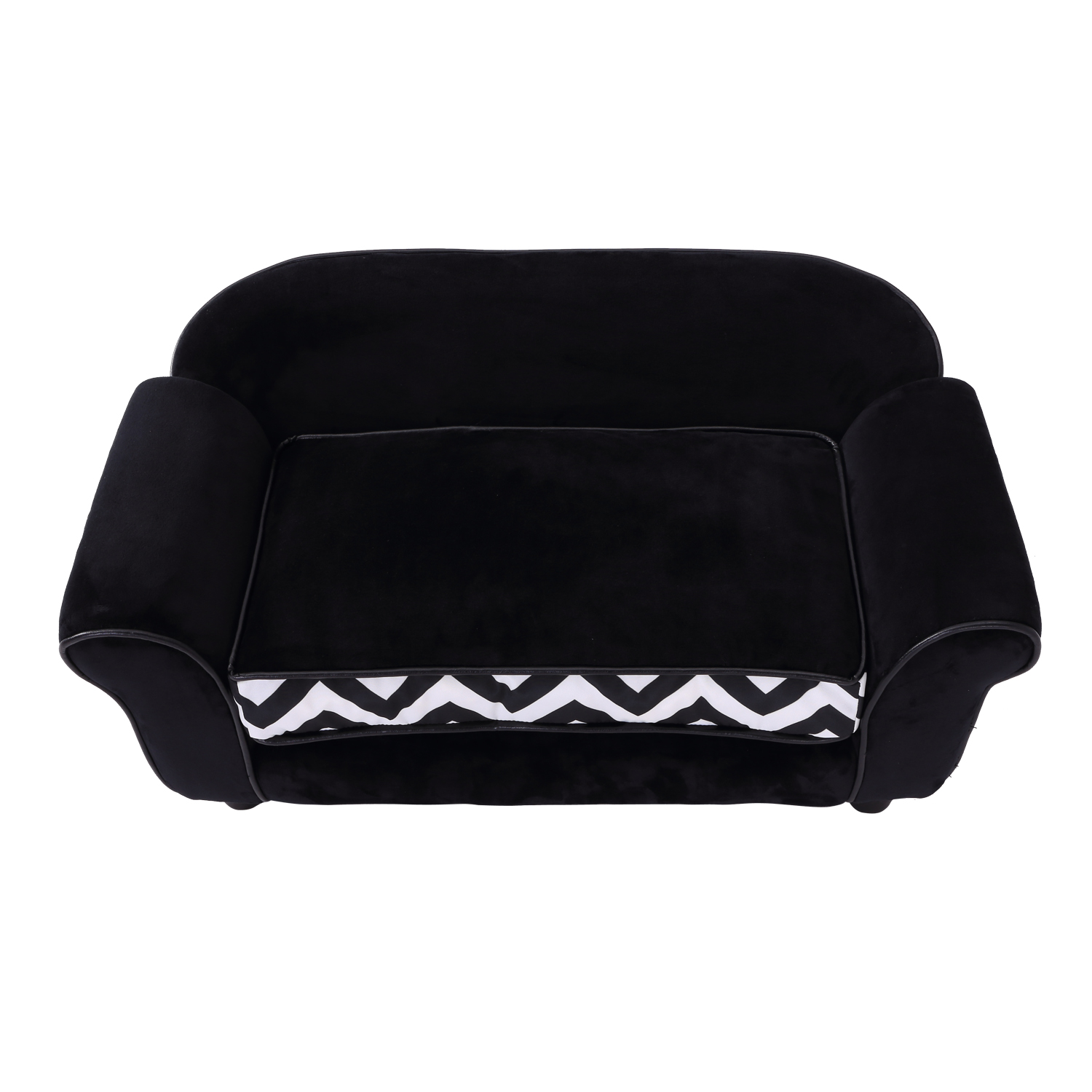 Pet Sofa Dog Cat Couch Wooden Luxury Leather Foam Cushion 4 Styles 2