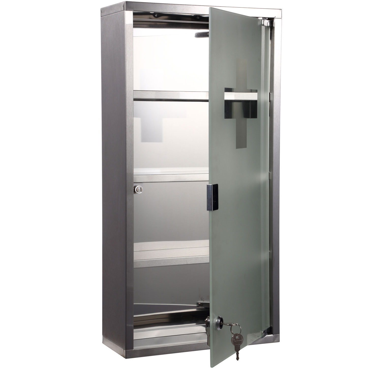 HOMCOM Botiquín de Medicina Armario 4 Niveles Primero Auxilio