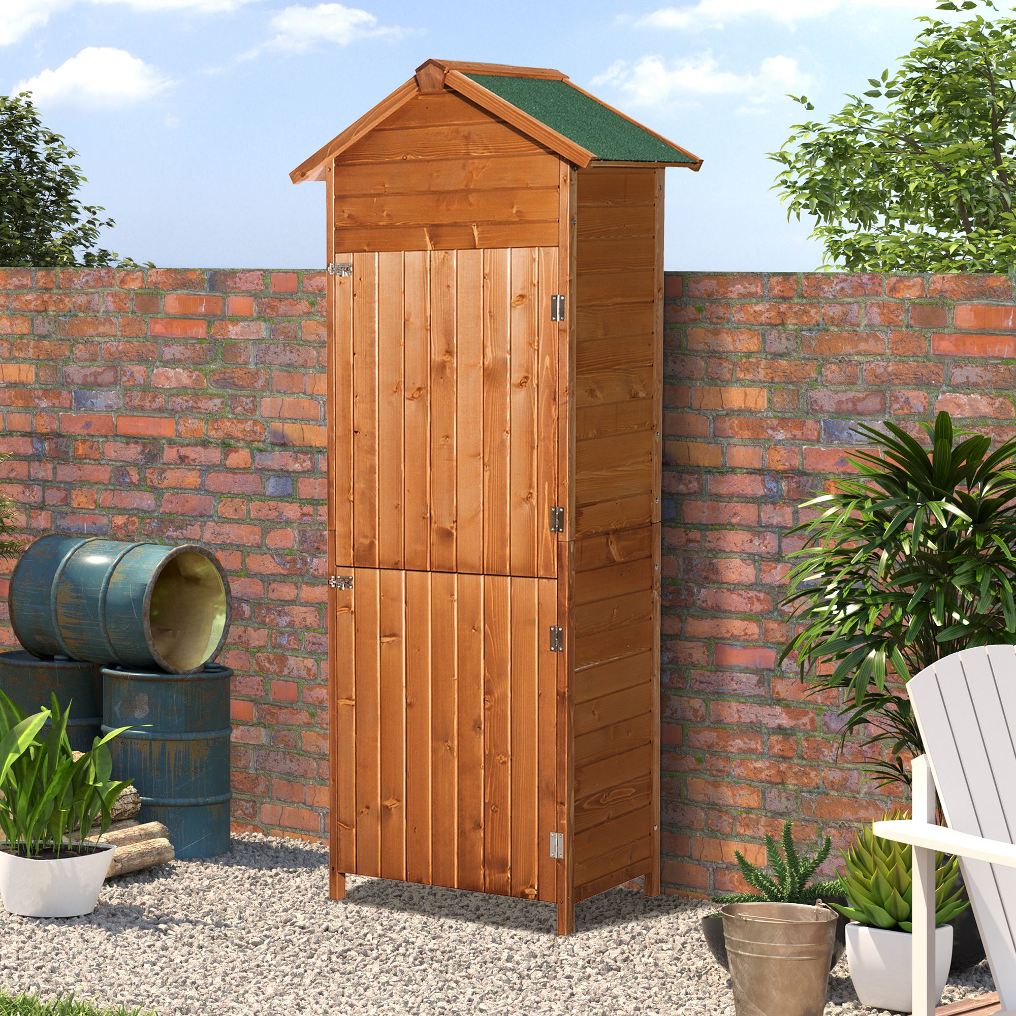 Almacenamiento de Herramientas Cobertizo Caseta de Jardín Exterior de