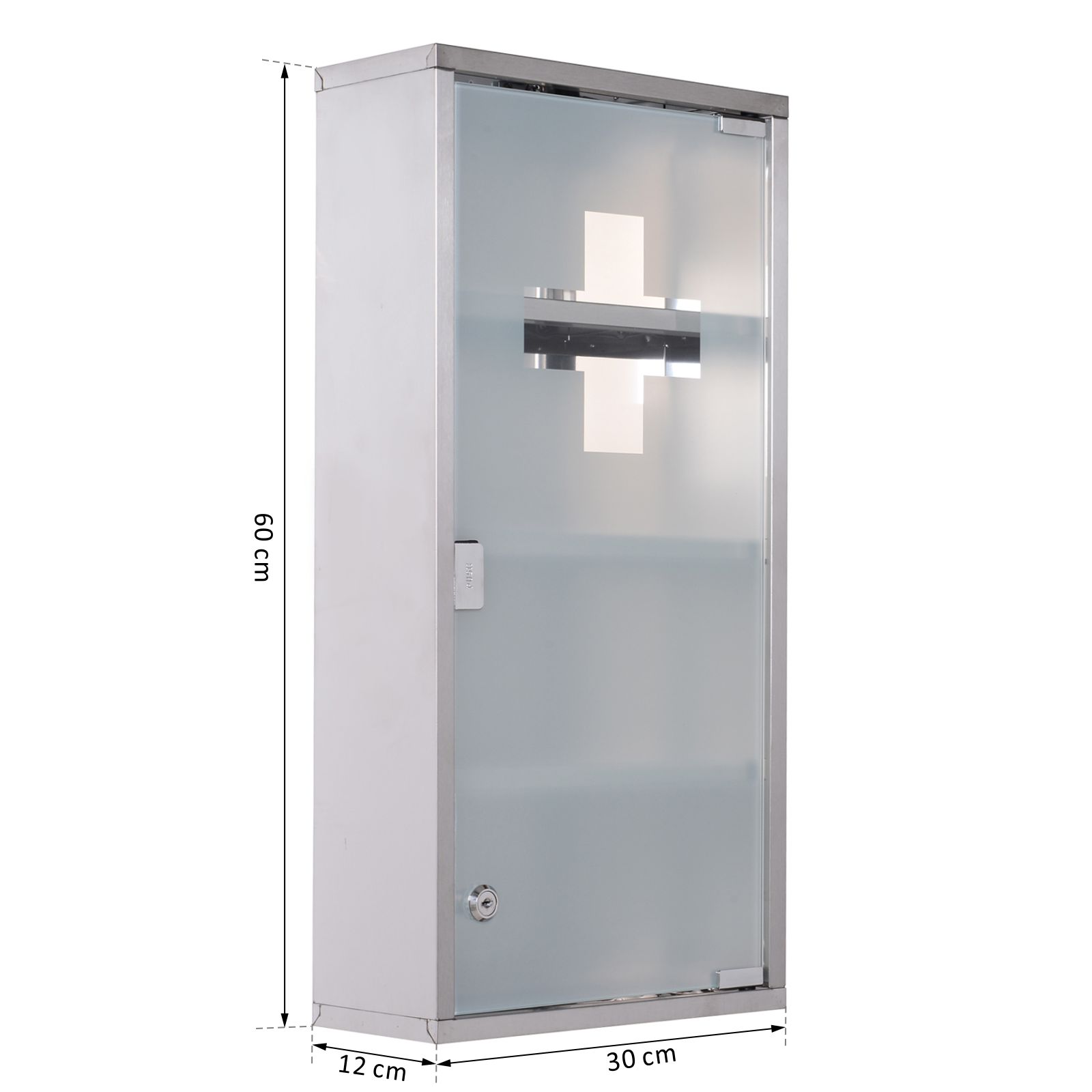 HOMCOM Botiquín de Medicina Armario 4 Niveles Primero Auxilio