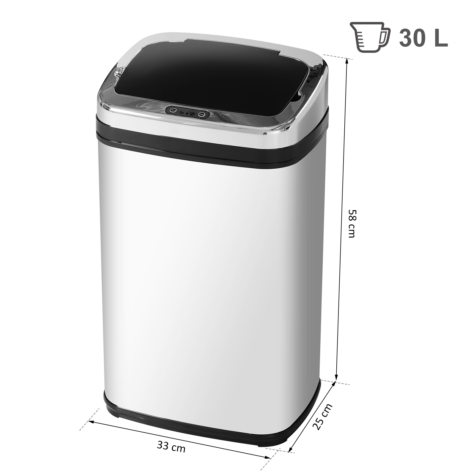 Cubo de Basura con Sensor Cubo autom/ático 50L Cubo de Cocina autom/ático Papelera con Sensor