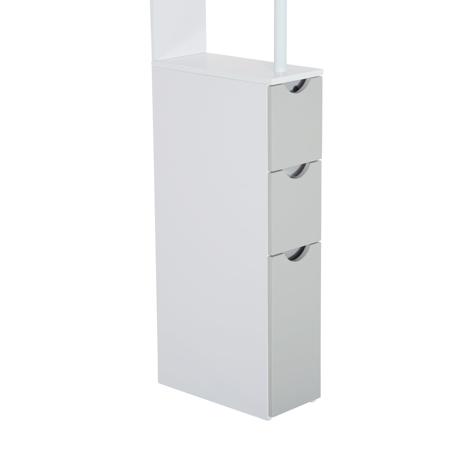 Armario Lateral Alto de Baños Multiusos Estantería Estrecho 15x33x136cm