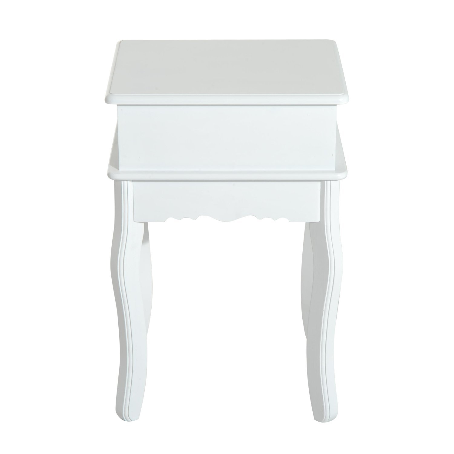 Mesa de Entrada Recibidor o Mesita de noche con 1 Cajón Color Blanco