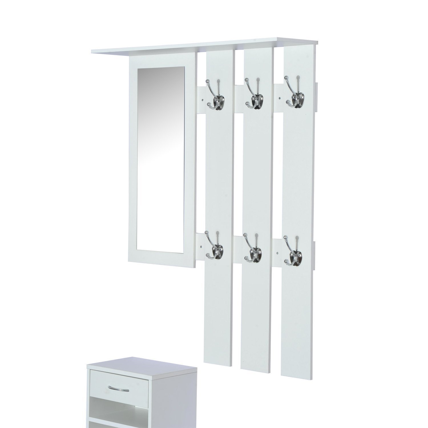 Conjunto Muebles de Entrada Recibidor Pasillo 3 Piezas Perchero Espejo Zapatero 61fhyfoe74l. sl1500 - Conjunto Muebles de Entrada Recibidor Pasillo 3 Piezas Perchero Espejo Zapatero