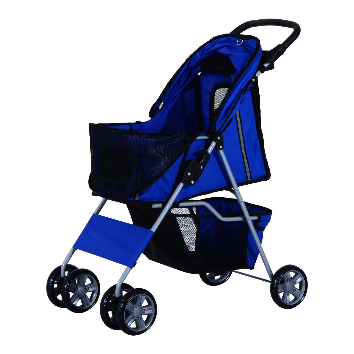 Cochecito Plegable Mascotas 75x45x97cm Perros Gatos Carrito Ruedas