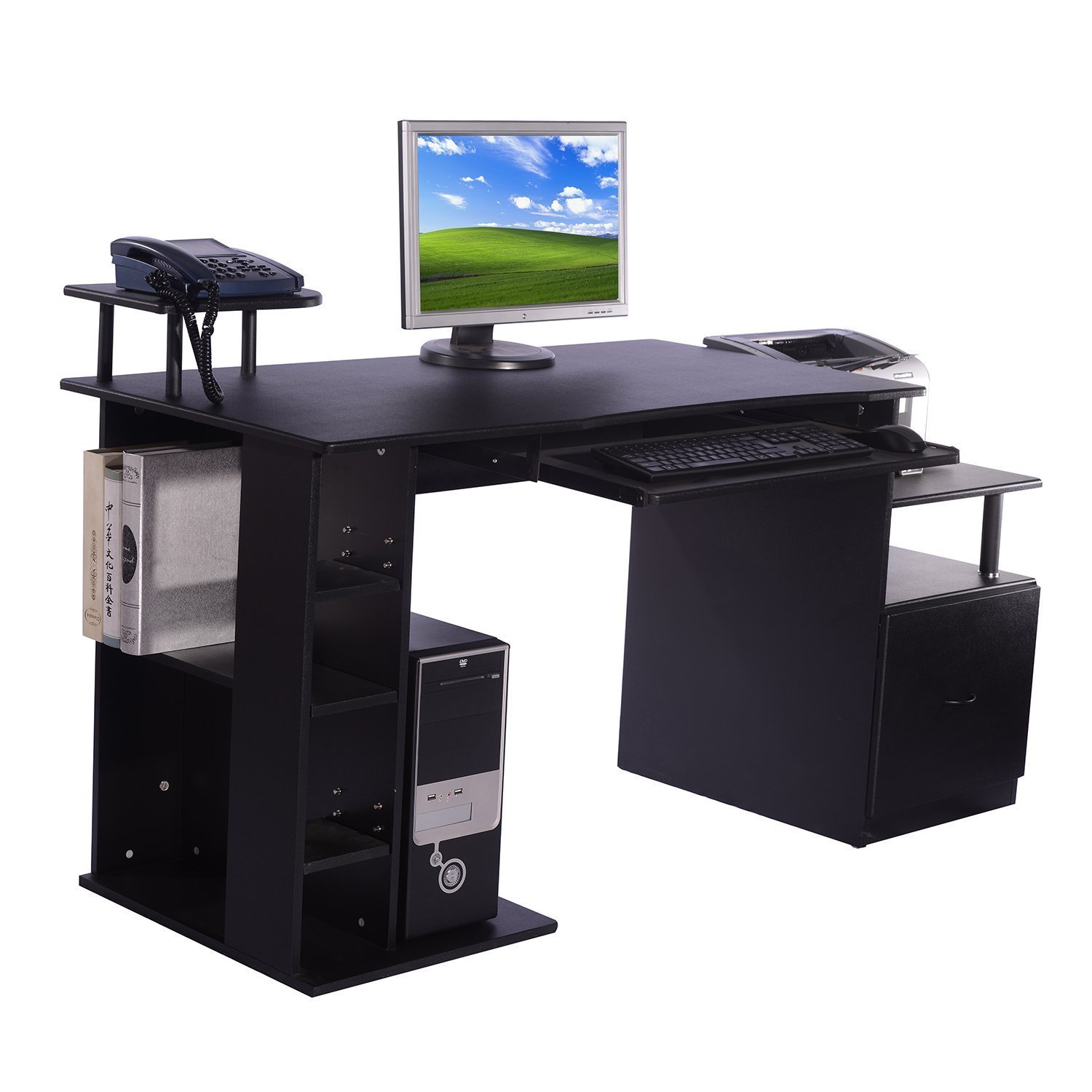 Mesa de Ordenador PC Oficina Estudio Escuela Escritorio Madera