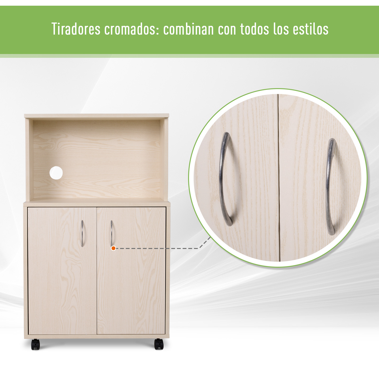 Mueble Auxiliar para Microondas Aparador Auxiliar Bajo de Cocina 60