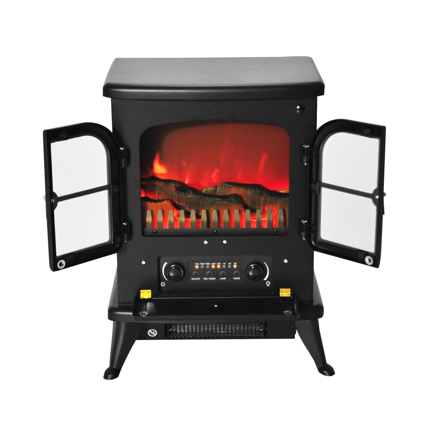 Chimenea Eléctrica Estufa de Pie 950W/1850W Termostato Llama Leña